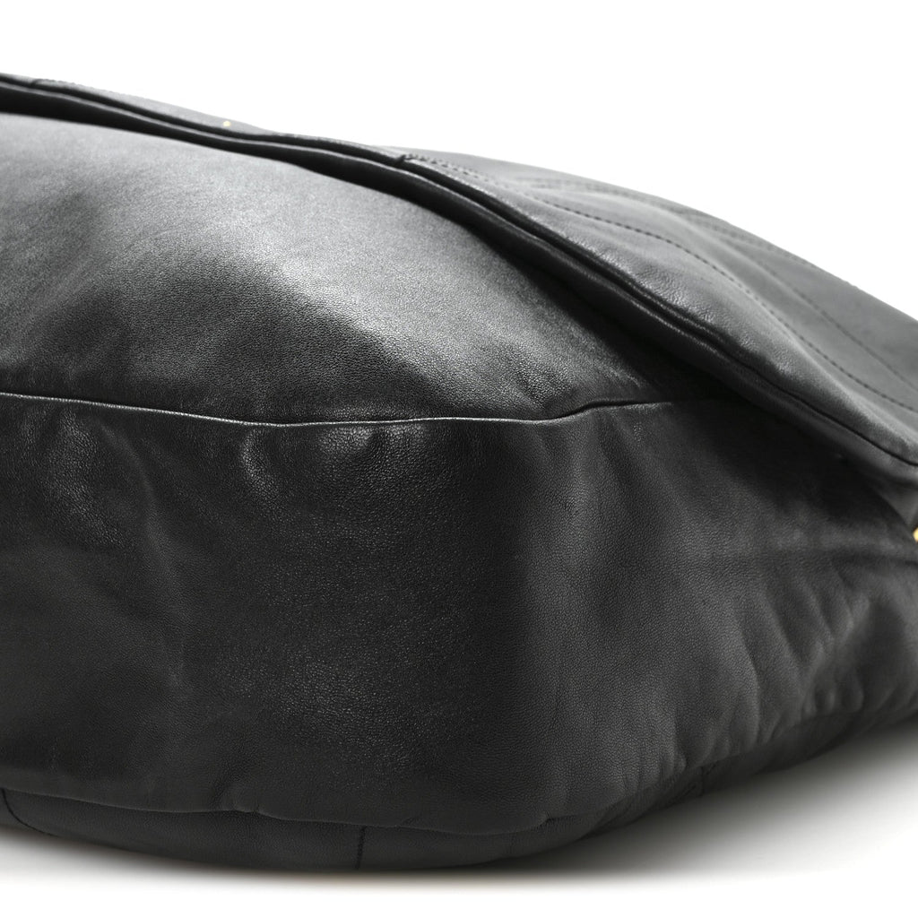 Lambskin Matelasse Monogram Large Jamie 4.3 Black