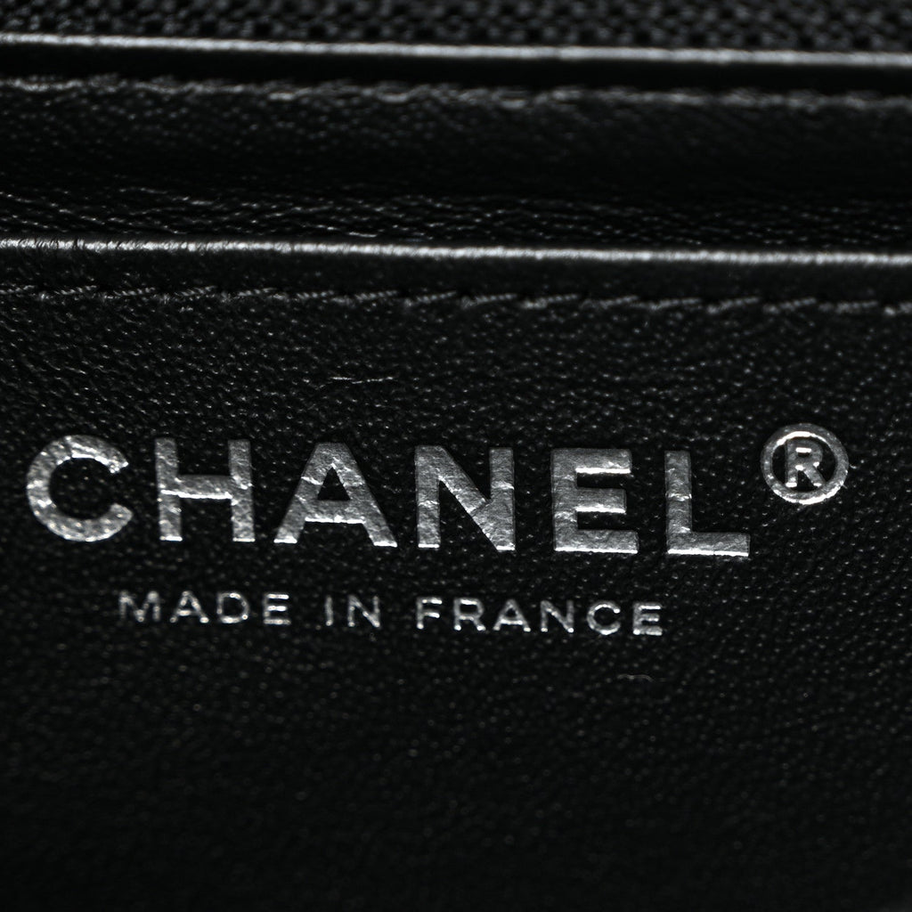 Aged Calfskin Quilted 2.55 Reissue Mini Flap So Black
