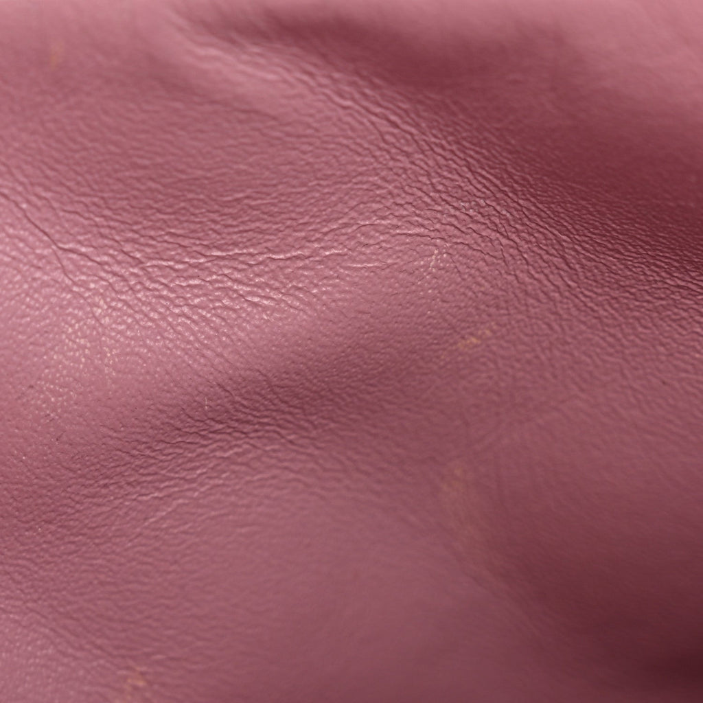 Caviar Quilted Clutch With Chain Flap Purple