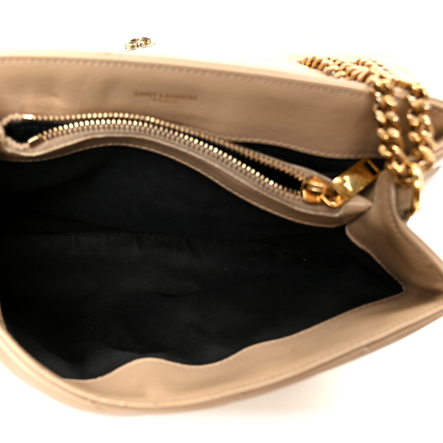 Calfskin Y Quilted Monogram Small Loulou Chain Satchel Dark Beige