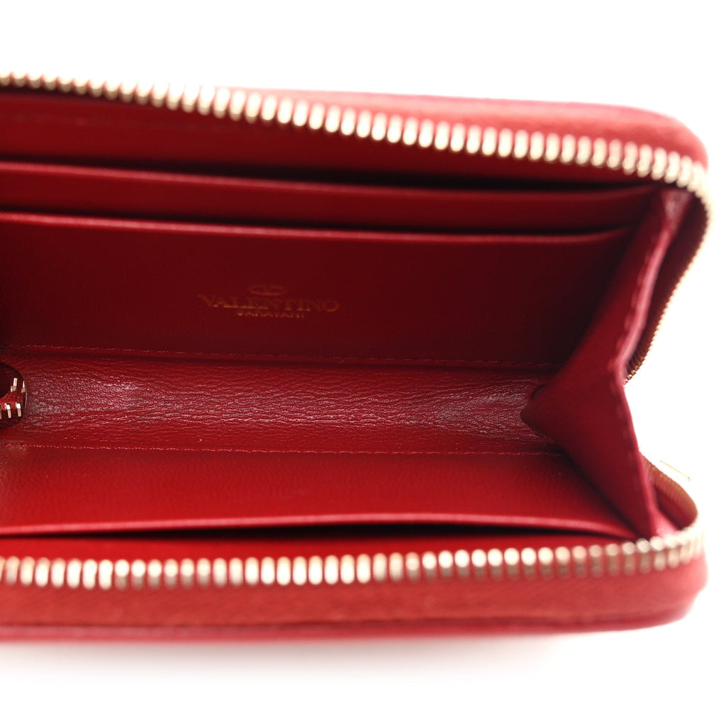 Toile Iconographe Zip Wallet Naturale Rosso Valentino