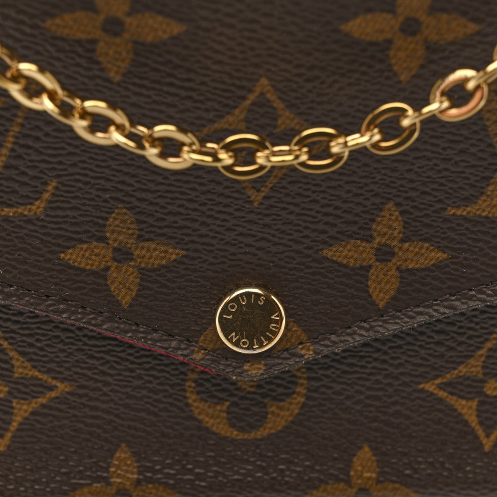 Monogram Pochette Felicie Chain Wallet Fuchsia