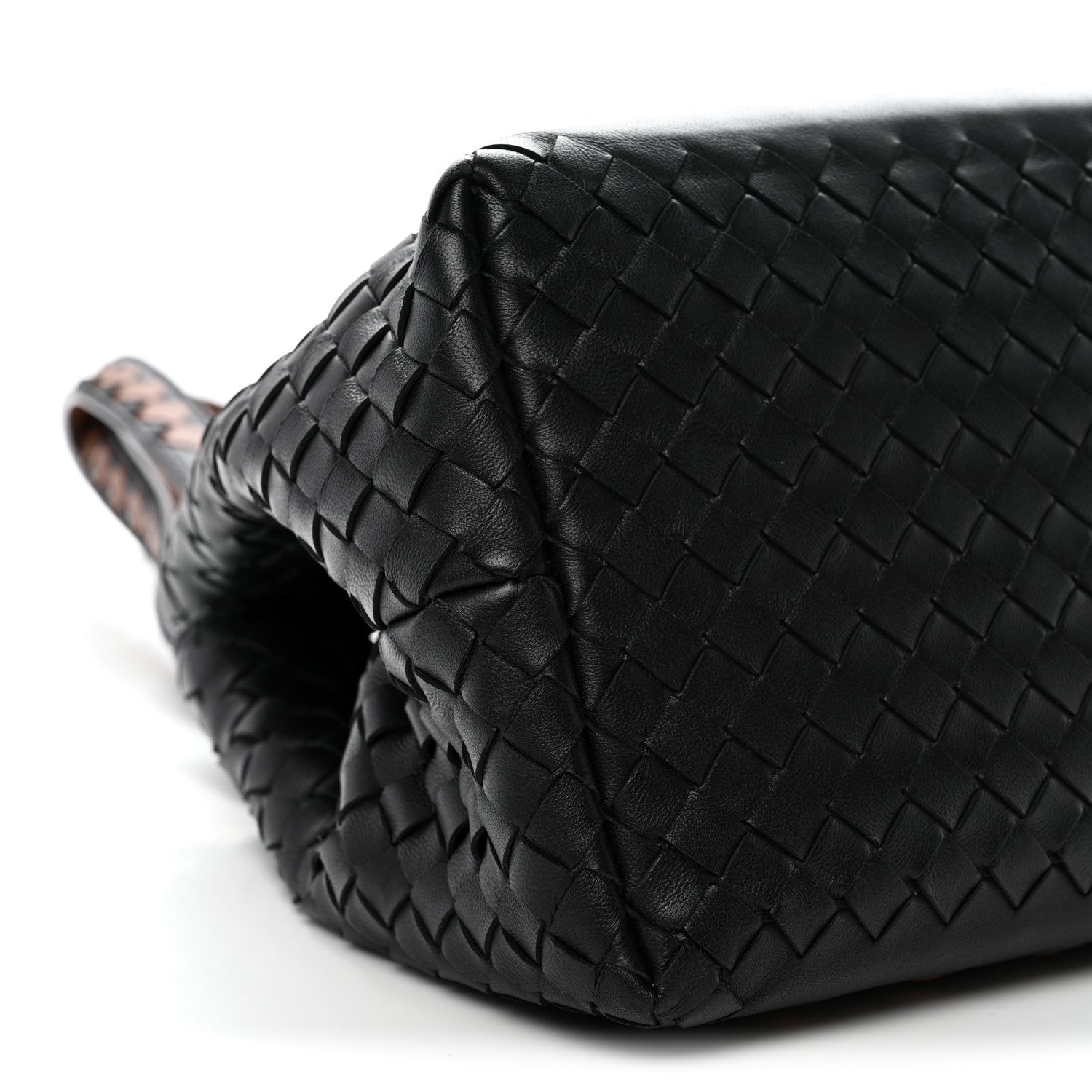 Nappa Intrecciato Perforated Small Cesta Tote Black Multicolor