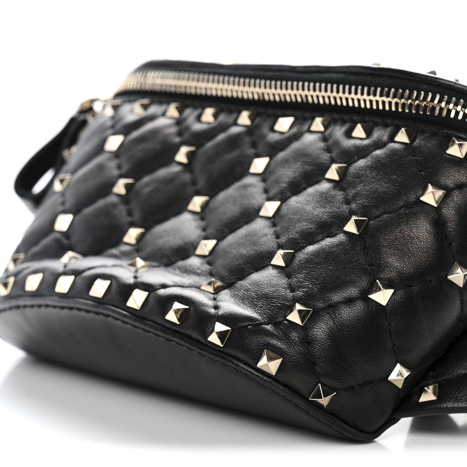 Nappa Rockstud Spike Belt Bag 85 Black