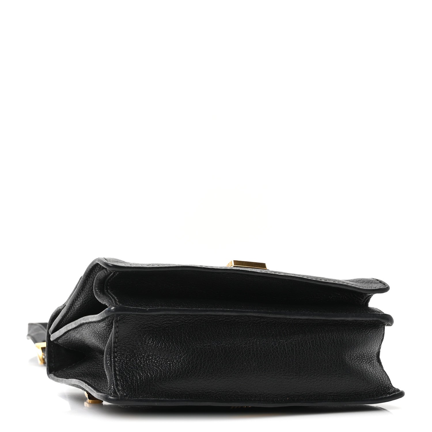 Goatskin Madras Crossbody Bag Black
