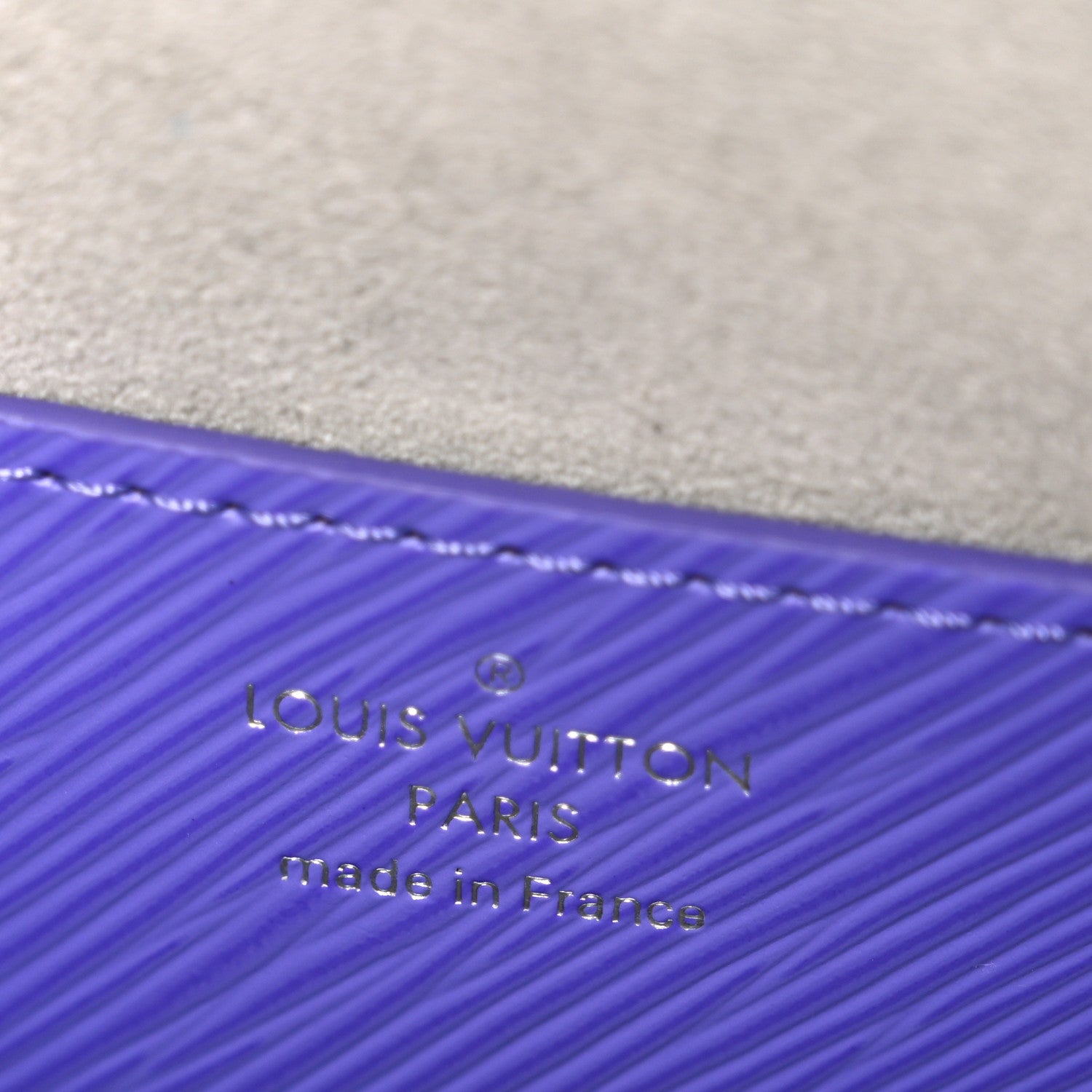 Epi Gradient Twist Shoulder Bag MM Purple Yellow Grey