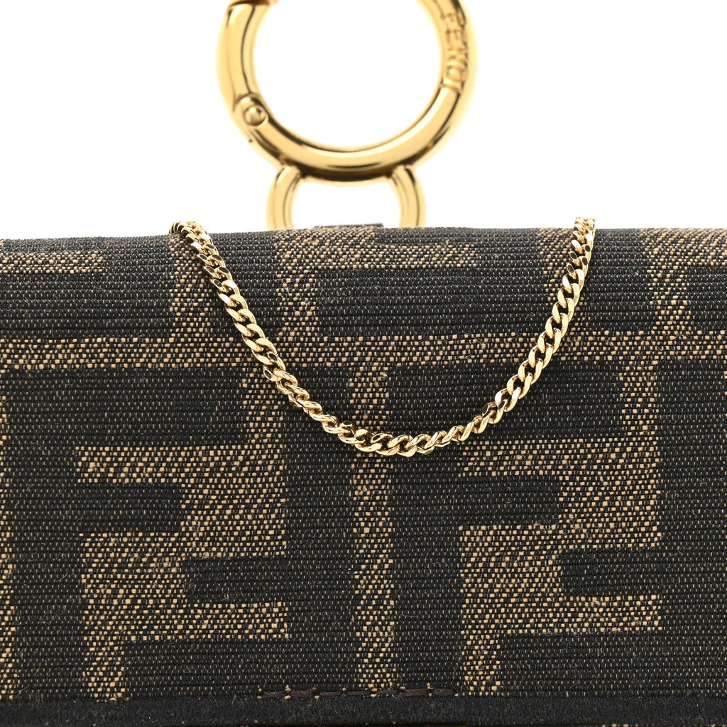Glazed Fabric FF 1974 Nano Baguette Charm Mogano Panna