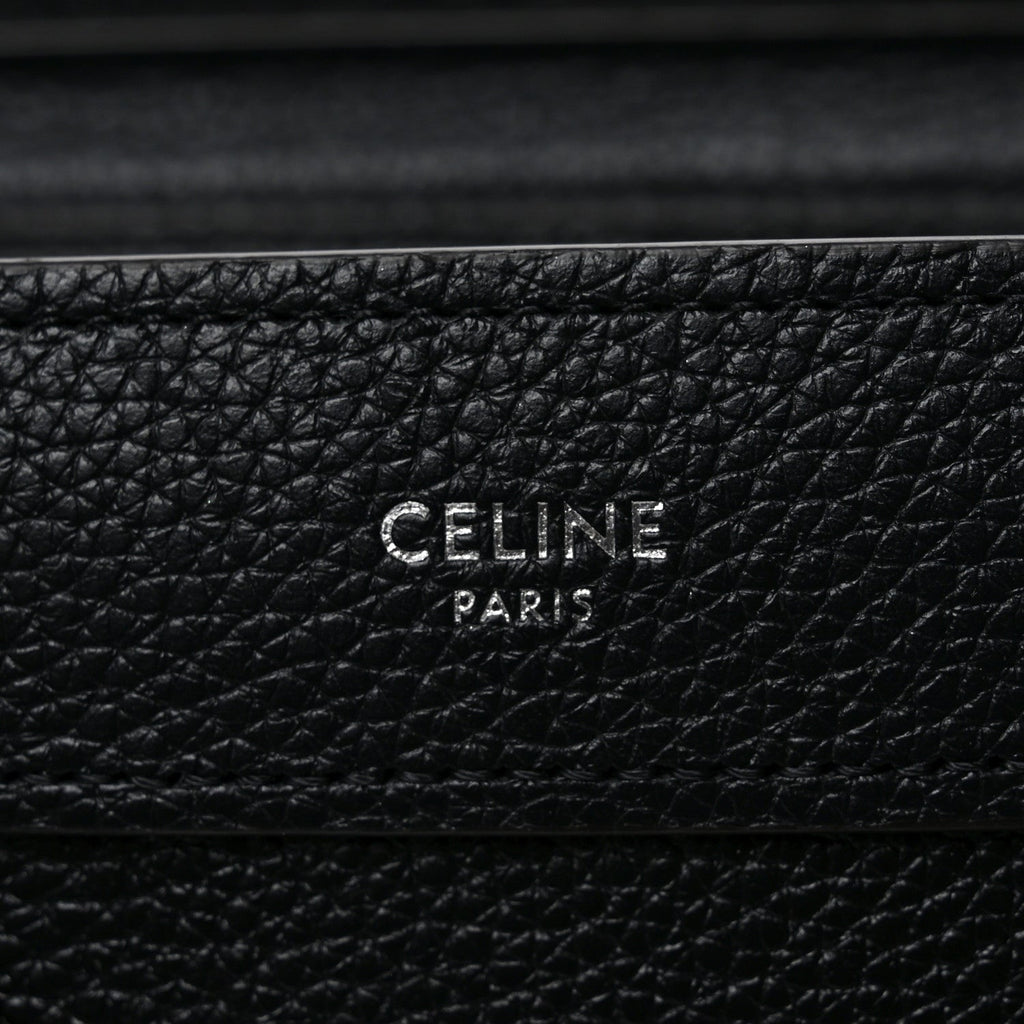 Drummed Calfskin Nano Luggage Black