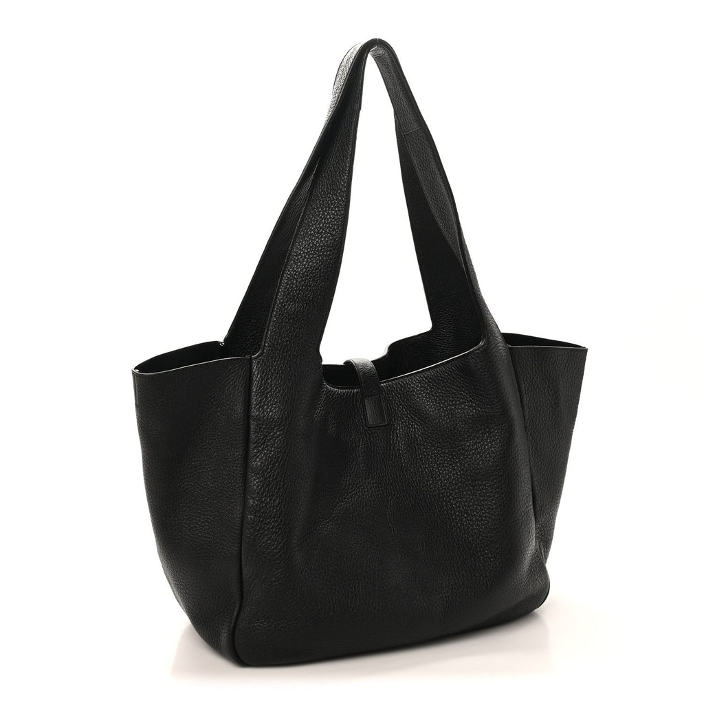 Grained Deerskin Bea Tote Black