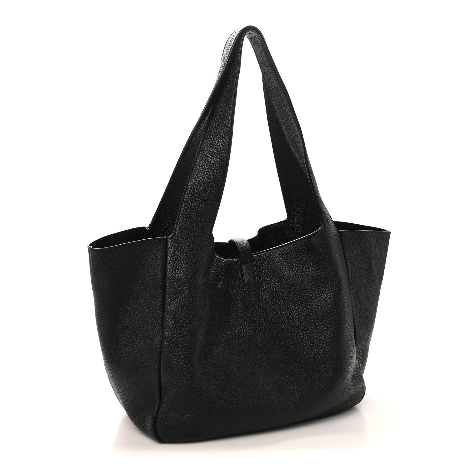 Grained Deerskin Bea Tote Black