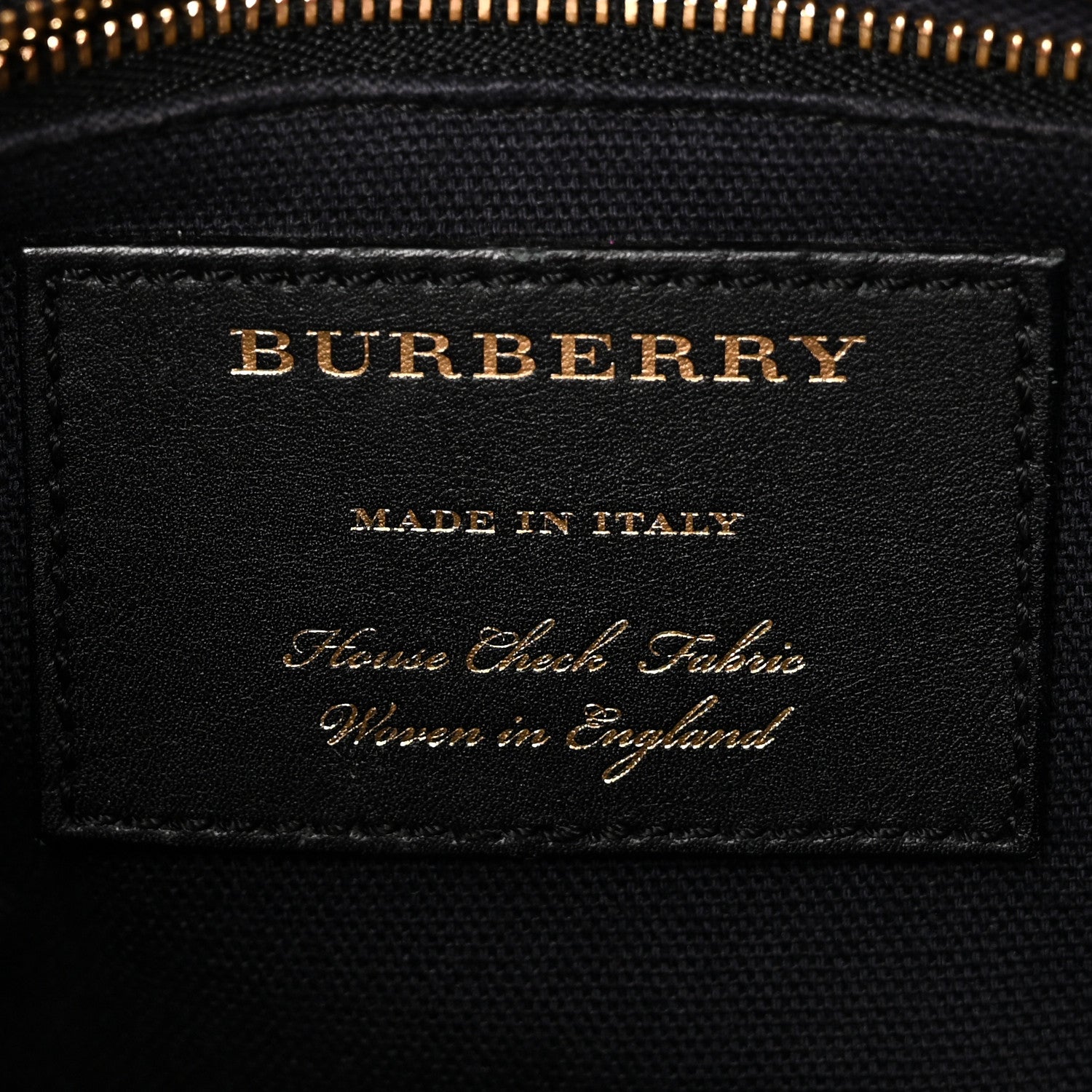 Grainy Calfskin House Check Small Banner Tote Red