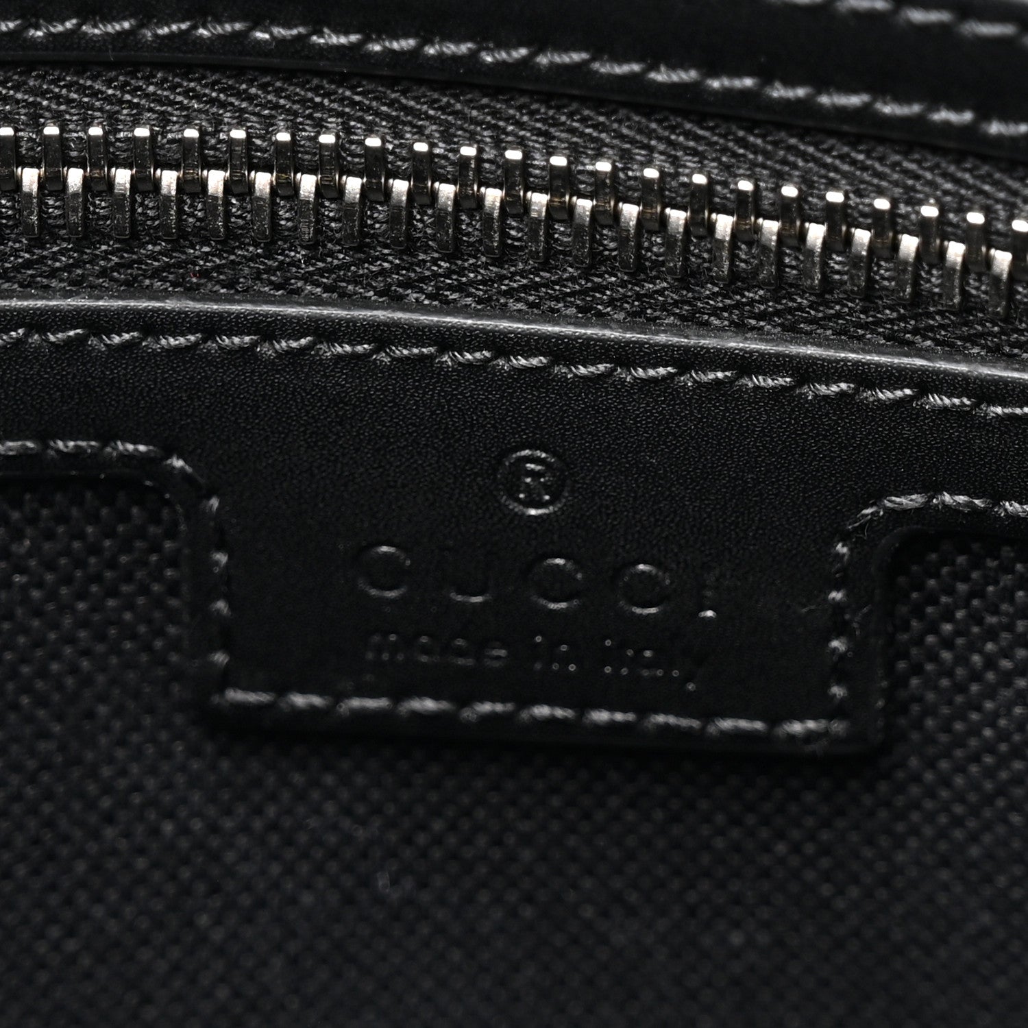 GG Supreme Monogram Appia Calfskin Web Flat Messenger Bag Black Grey