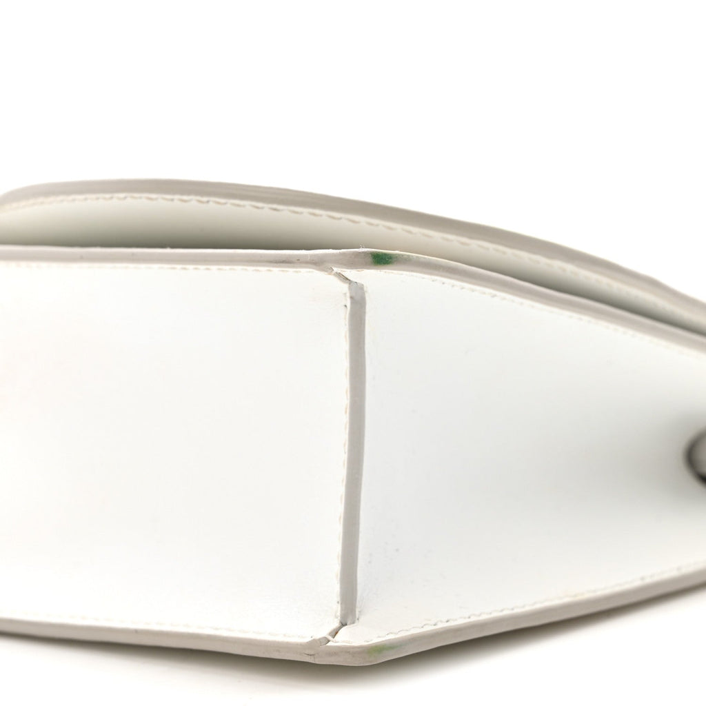 Calfskin DG Logo Flap Crossbody Bag White