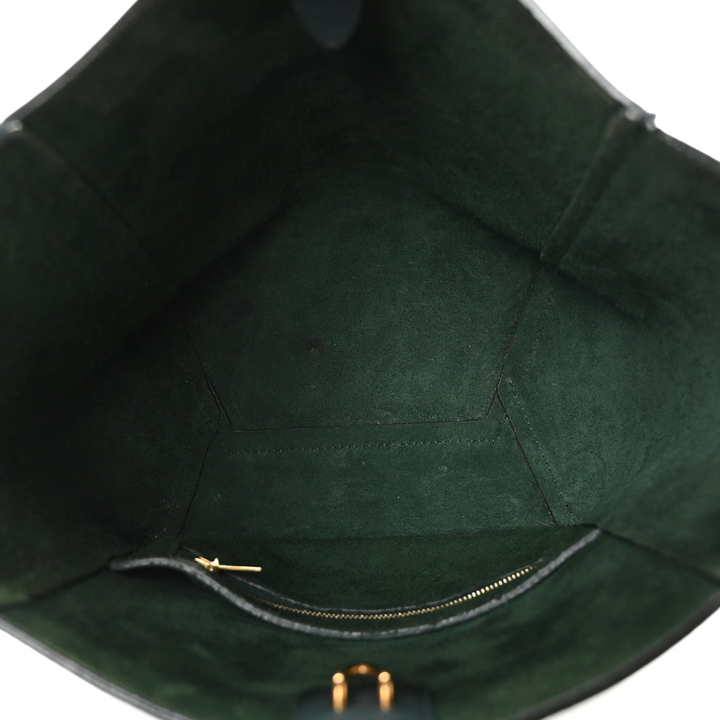 Soft Grained Calfskin Small Sangle Bucket Bag Amazone