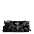 Re-Nylon Studded Shoulder Bag Black