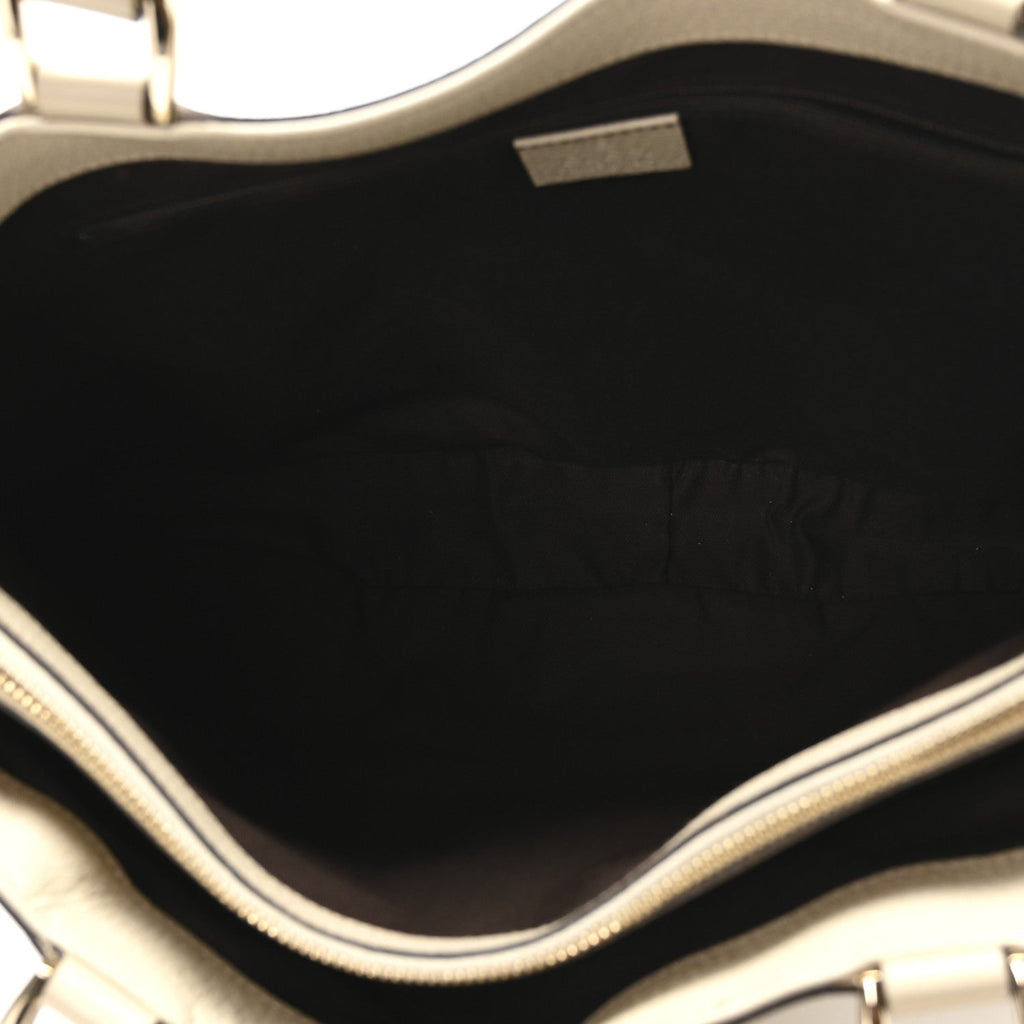 Monogram Medium Abbey Tote White