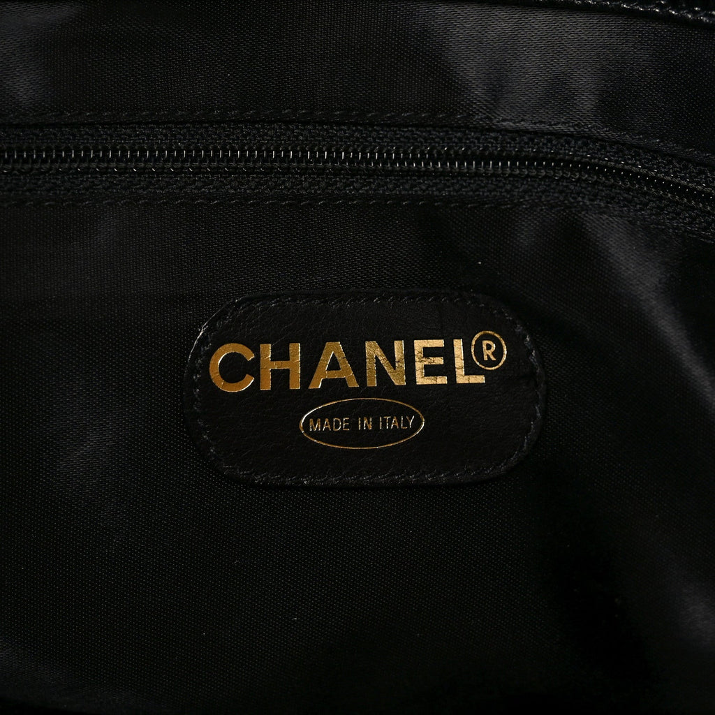 Caviar Large CC Shoulder Bag Black