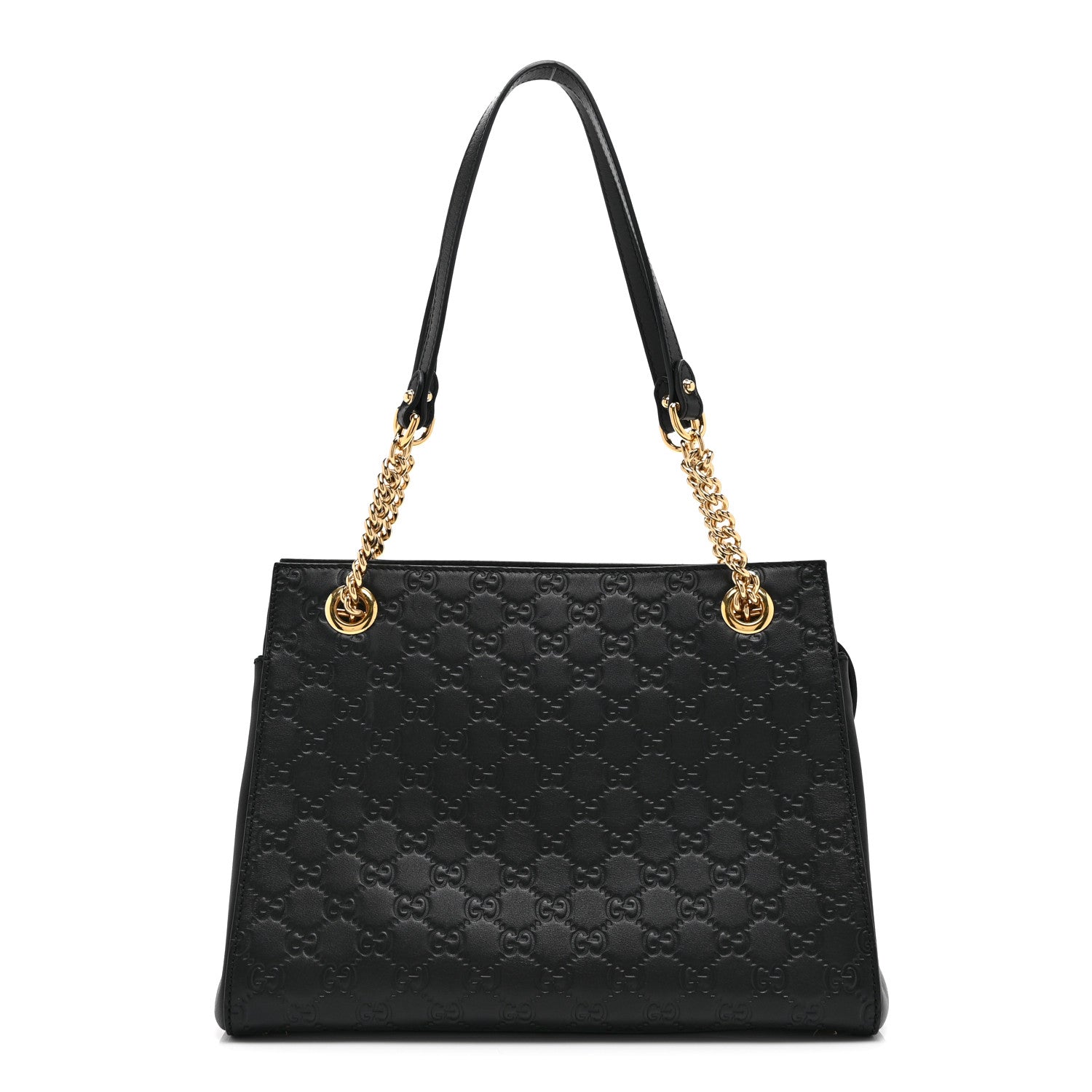 Guccissima Signature Medium Shoulder Tote Bag Black