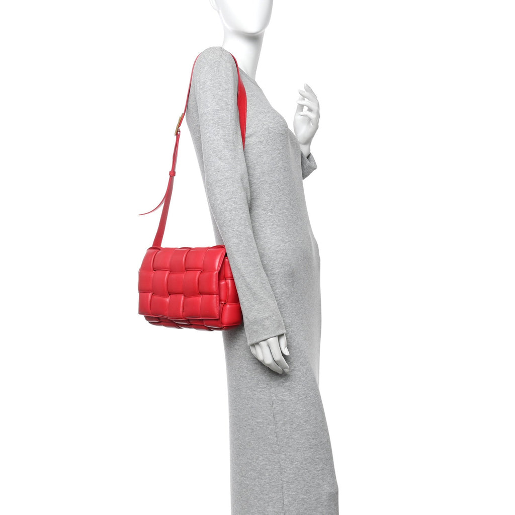 Nappa Maxi Intreccio Padded Cassette Crossbody Bag Firework