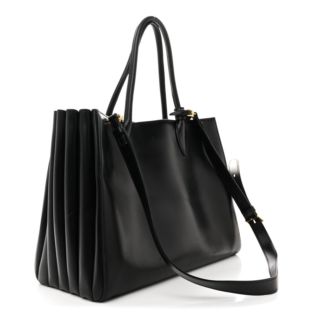 City Calfskin Bibliotheque XL Tote Black