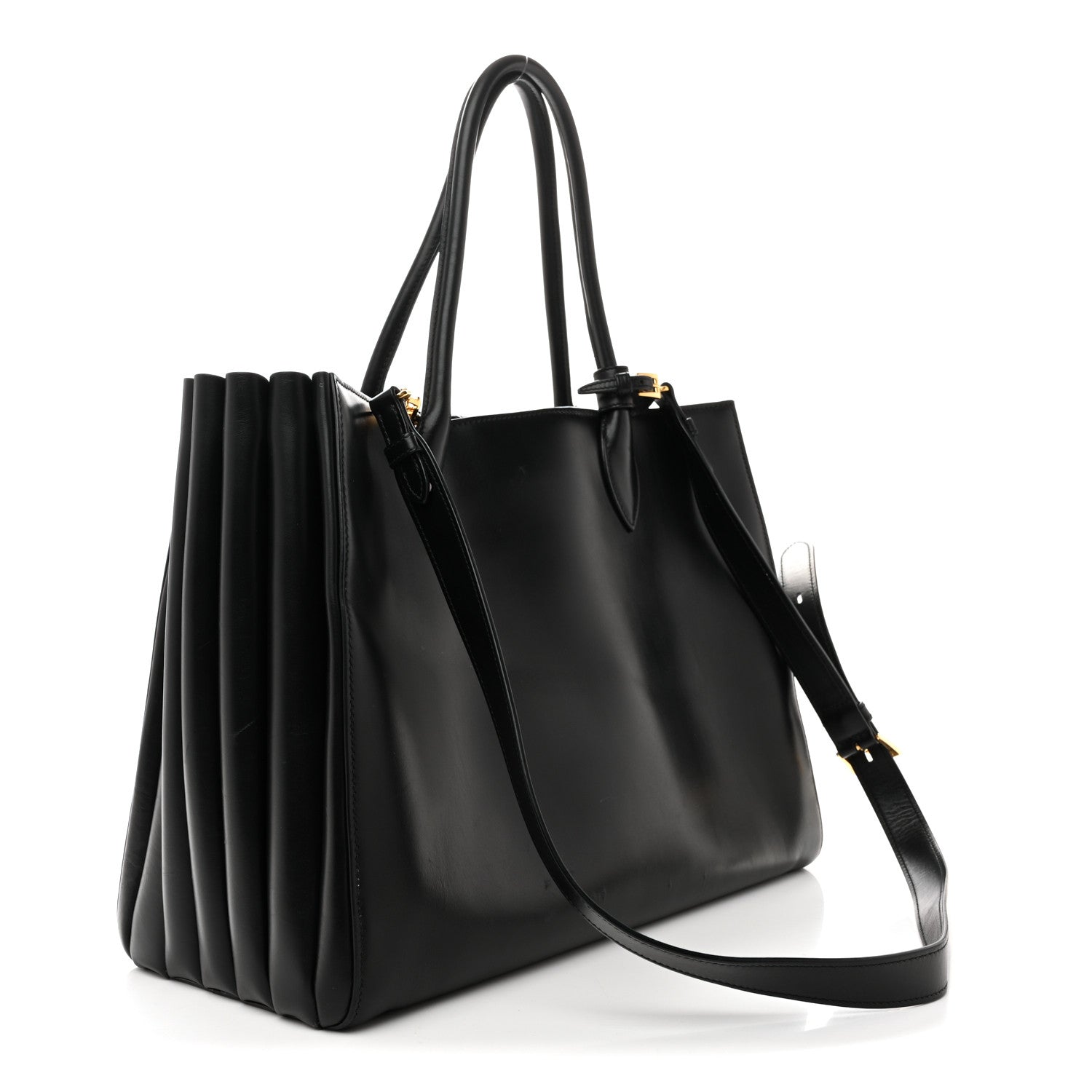 City Calfskin Bibliotheque XL Tote Black