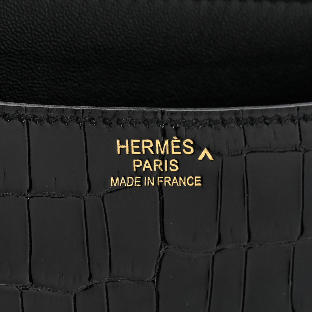Shiny Porosus Crocodile Constance 24 Black