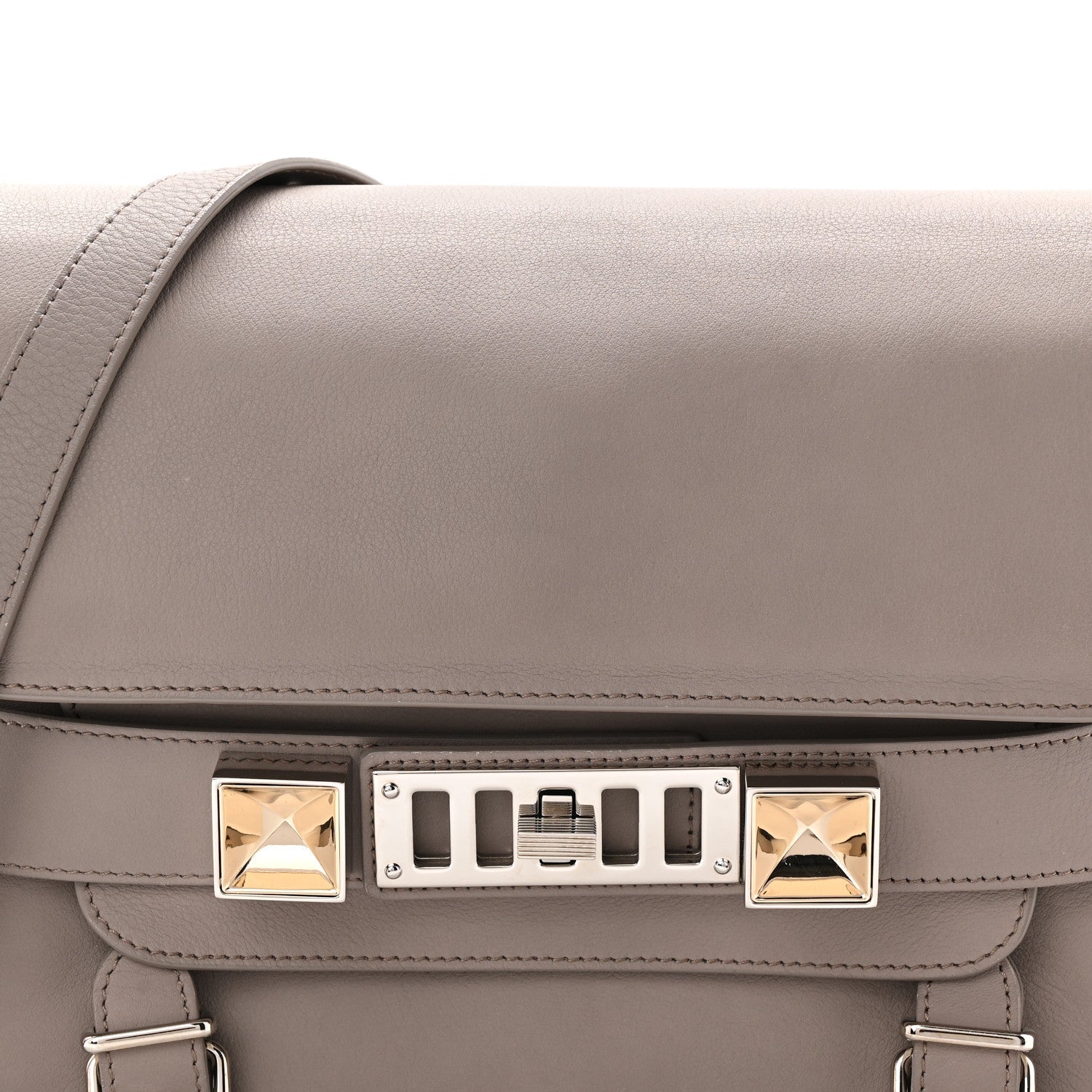 Smooth Calfskin PS11 Classic Shoulder Bag Mushroom