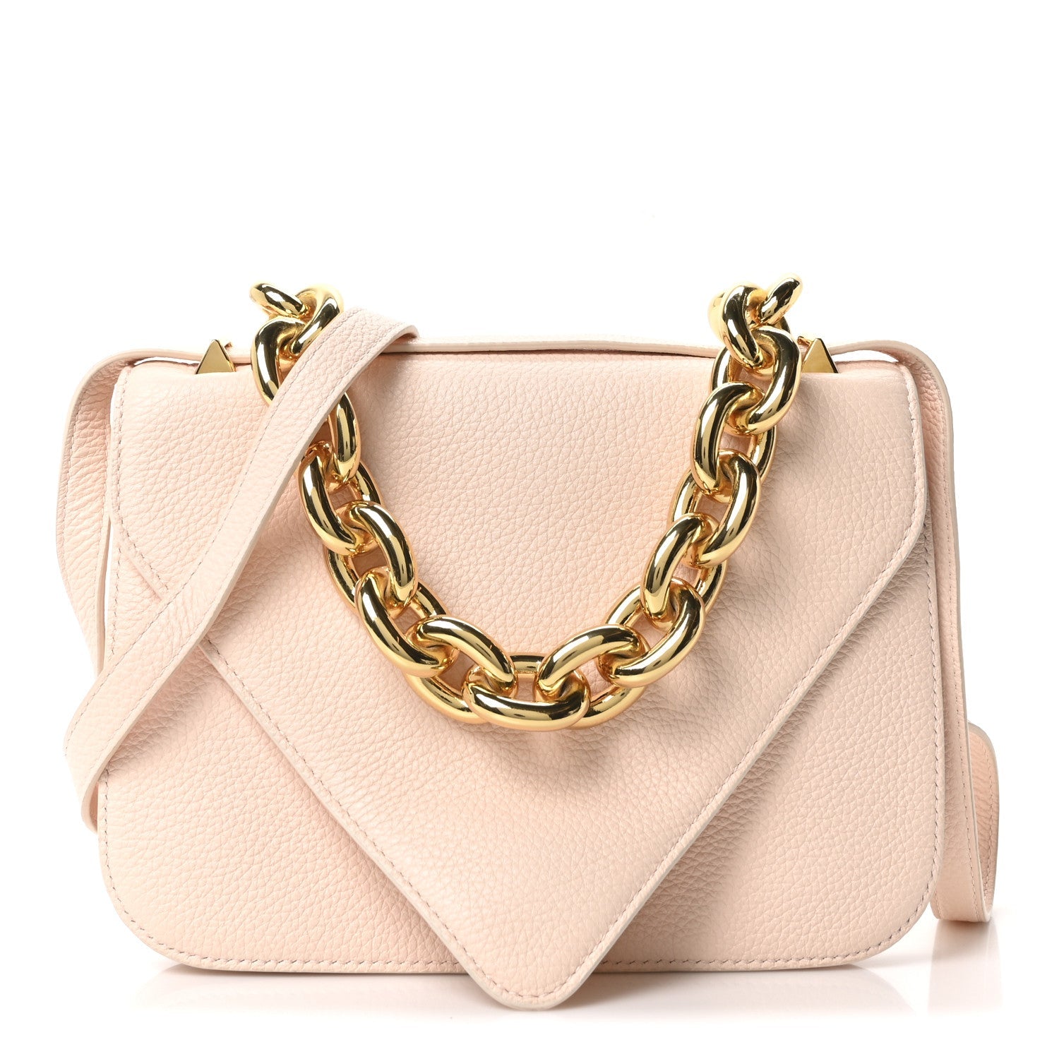 Calfskin Mount Envelope Bag Melon Washed