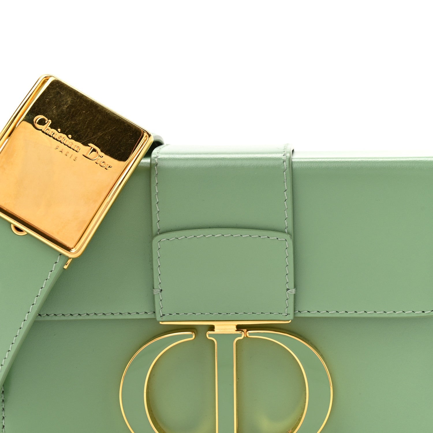 Box Calfskin 30 Montaigne Box Bag Mint Green