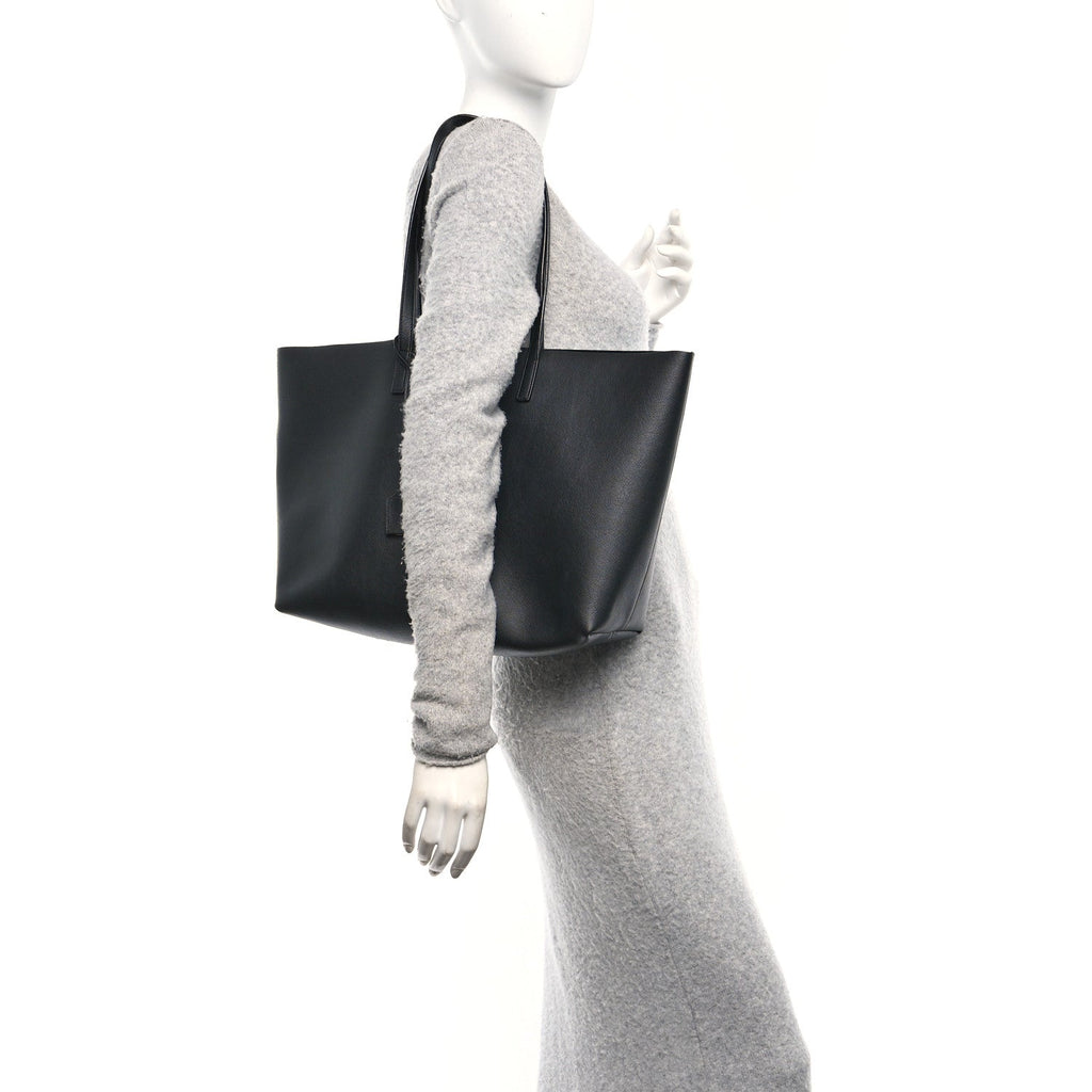 Calfskin Large Shopping Tote Black