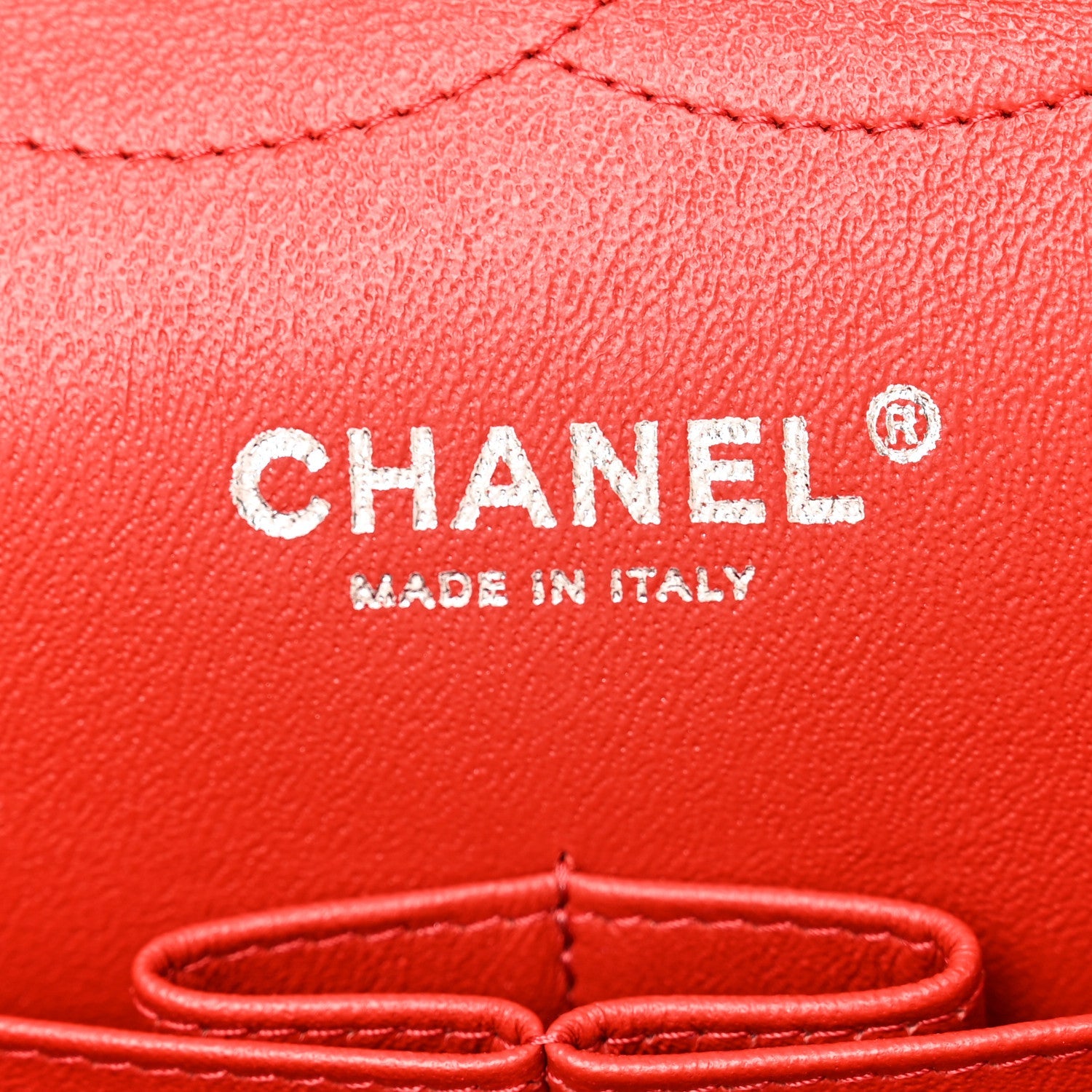 Lambskin Quilted Jumbo Double Flap Red