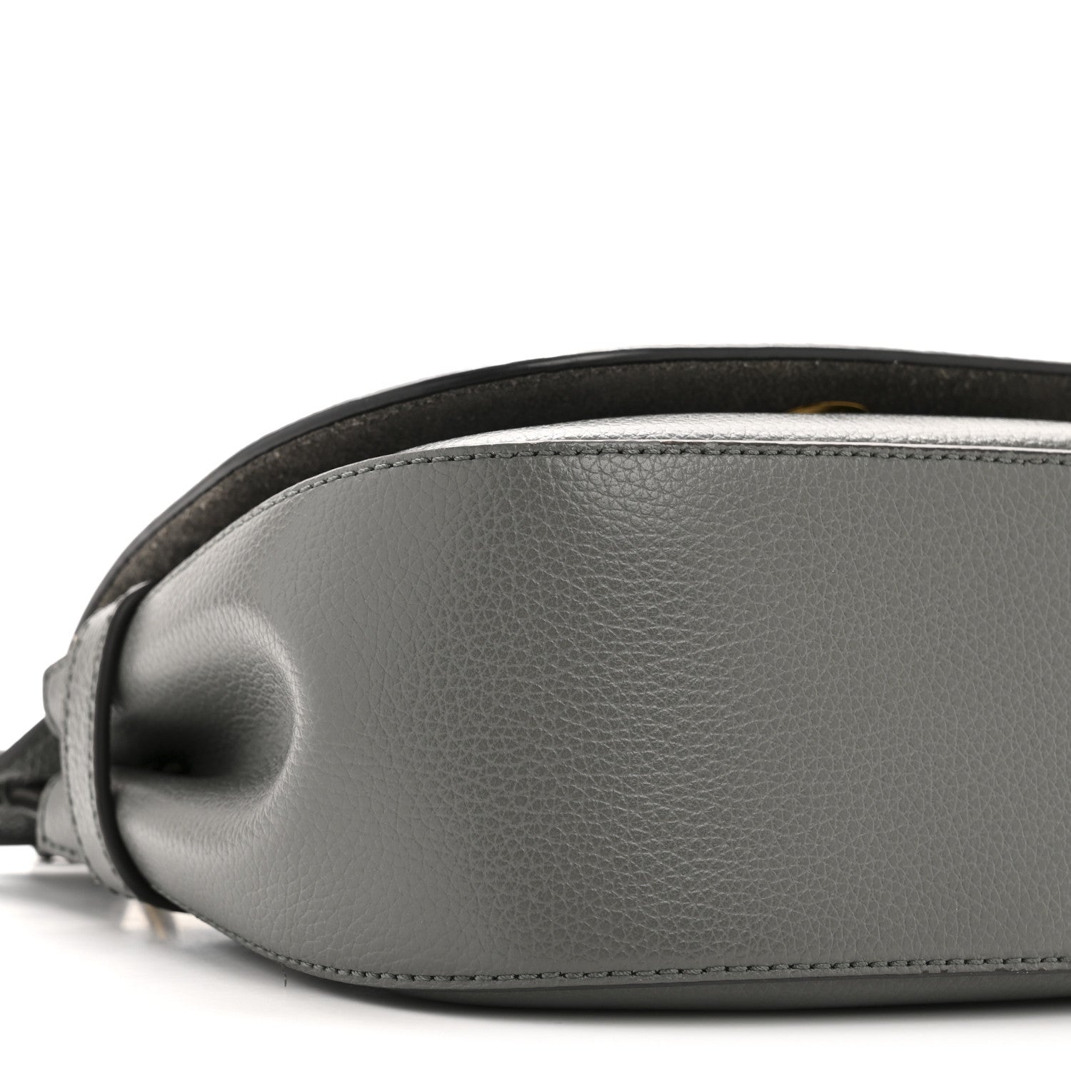 Small Classic Grain Calfskin Small Amberley Satchel Charcoal