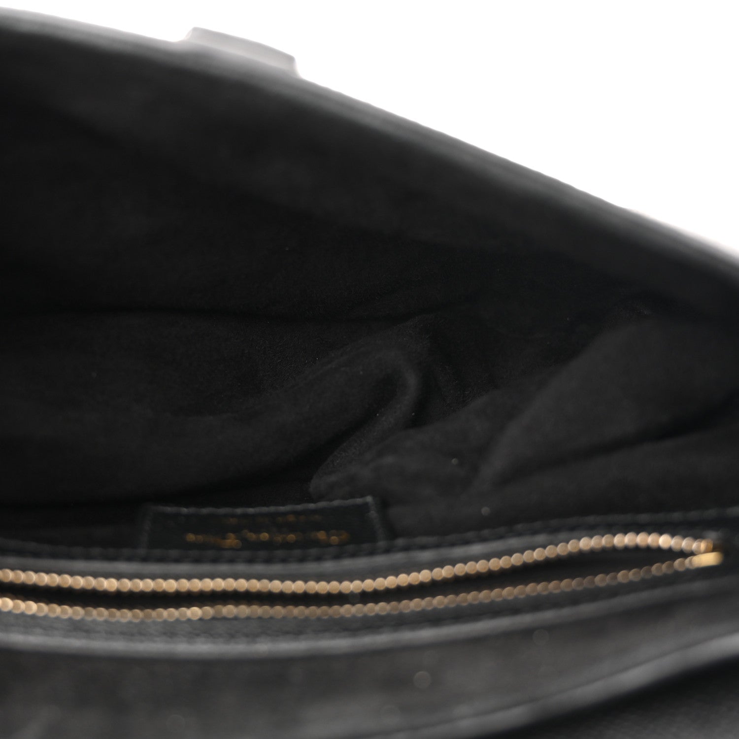 Grained Calfskin Saddle Bag Black