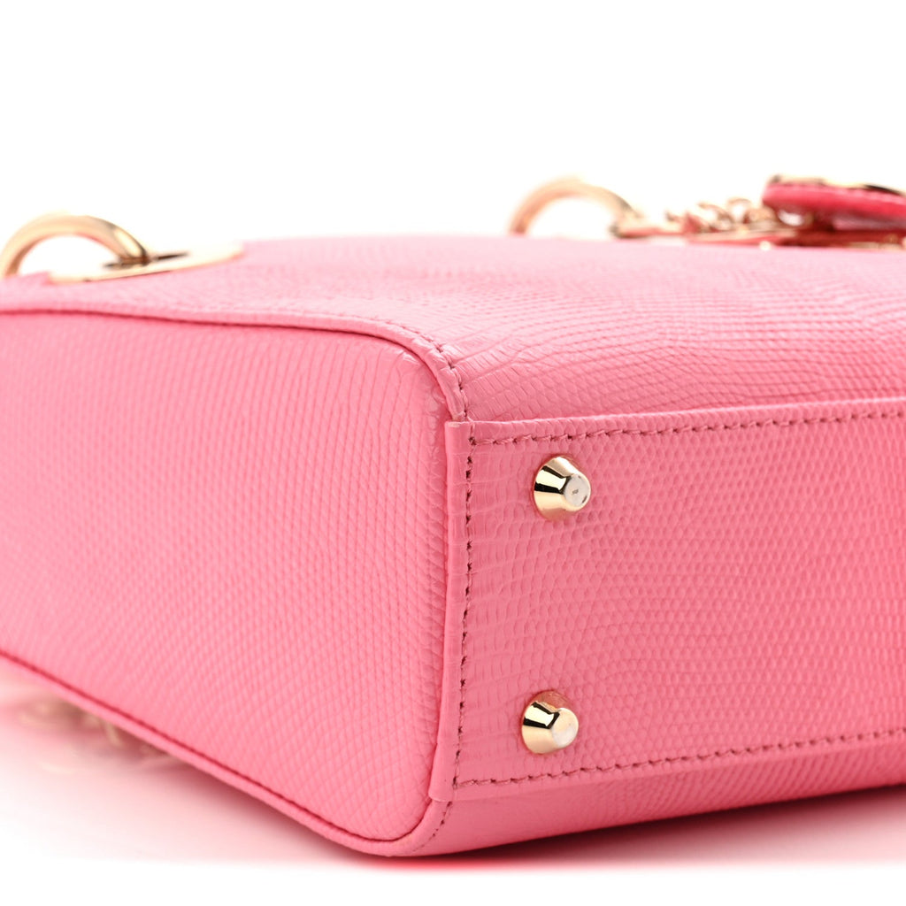 Lizard Mini Lady Dior Pink