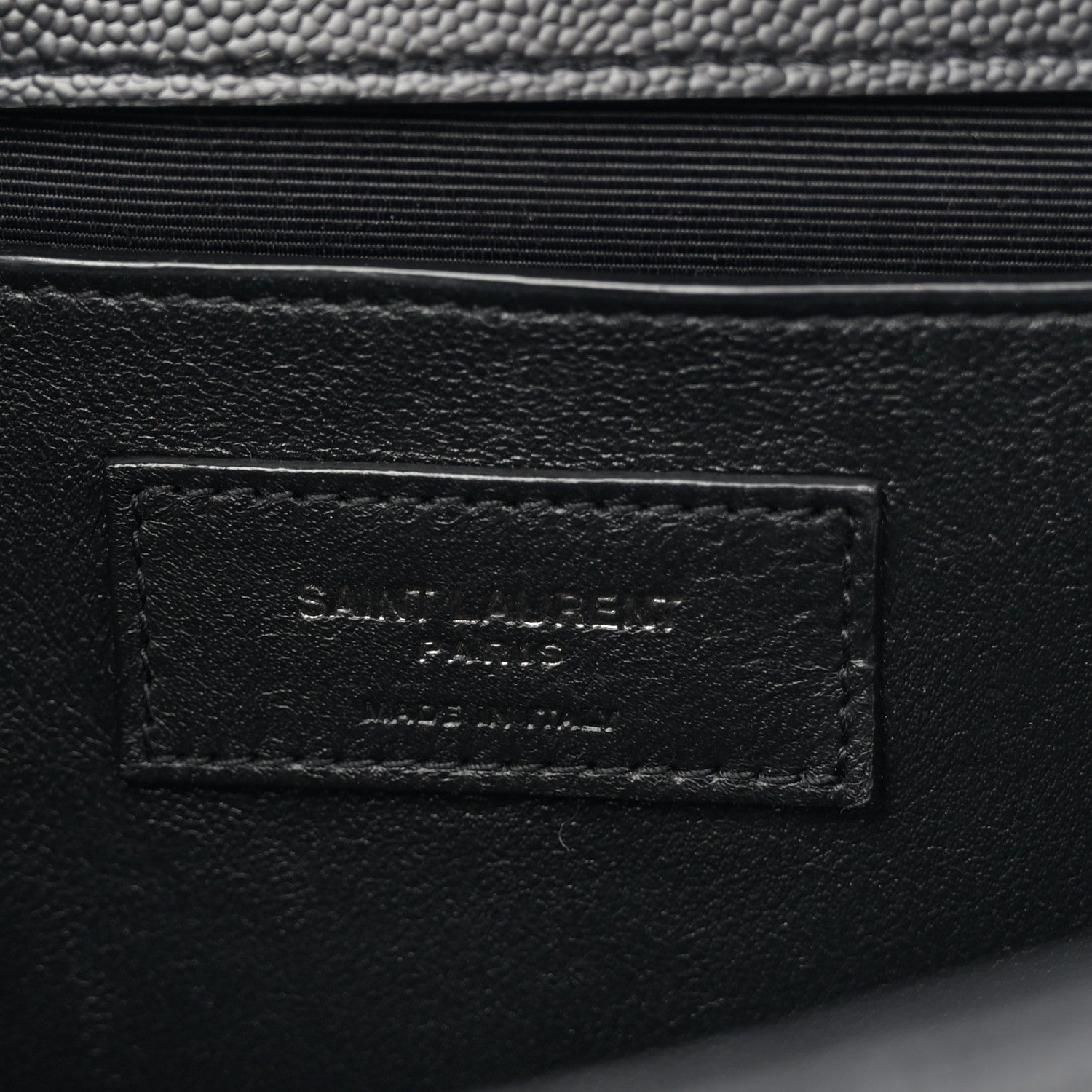 Grain De Poudre Textured Mixed Matelasse Triquilt Medium Monogram Monochrome Satchel Black