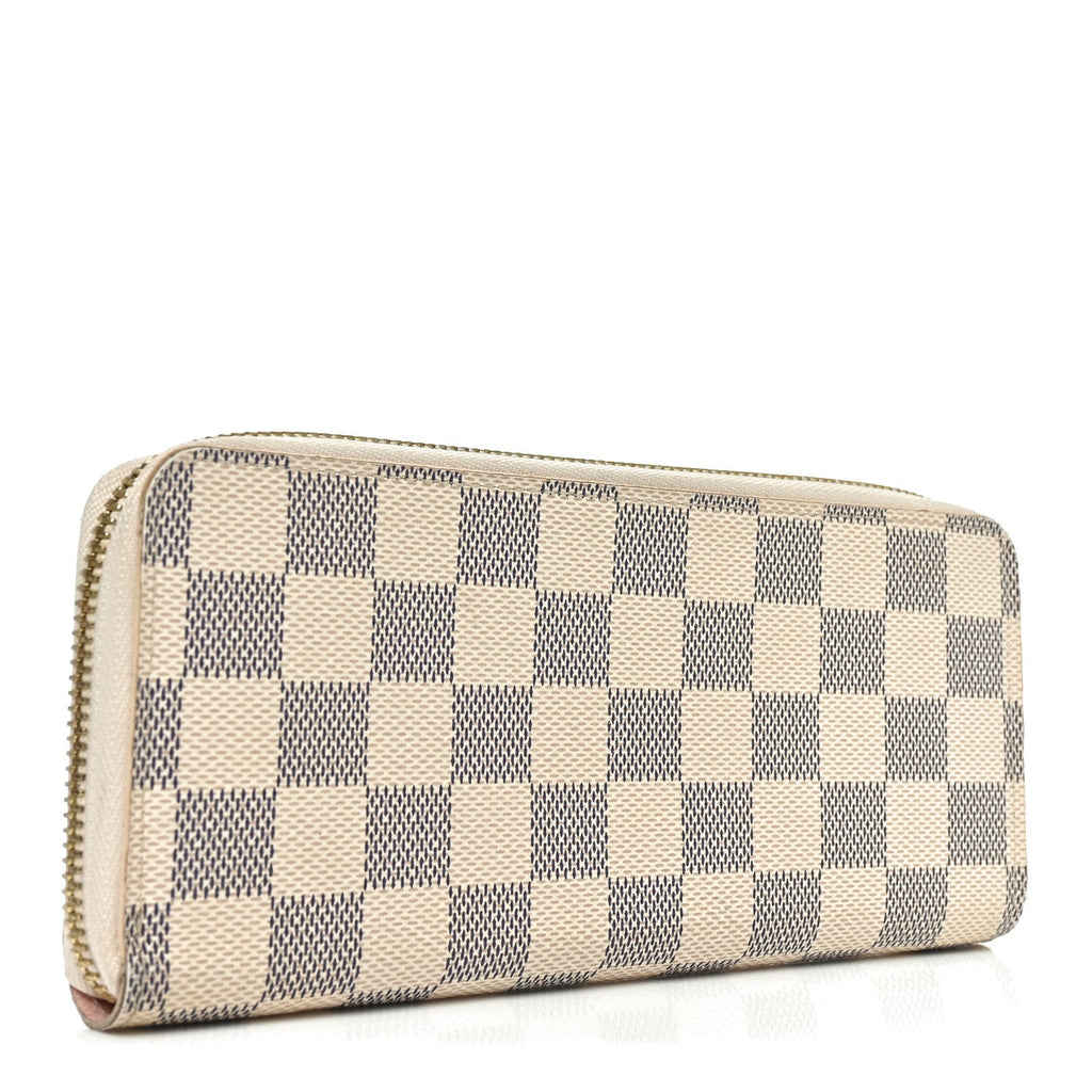 Damier Azur Clemence Wallet Rose Ballerine