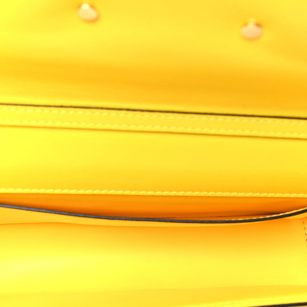 Calfskin Vlogo Loco Shoulder Bag Bright Lemon