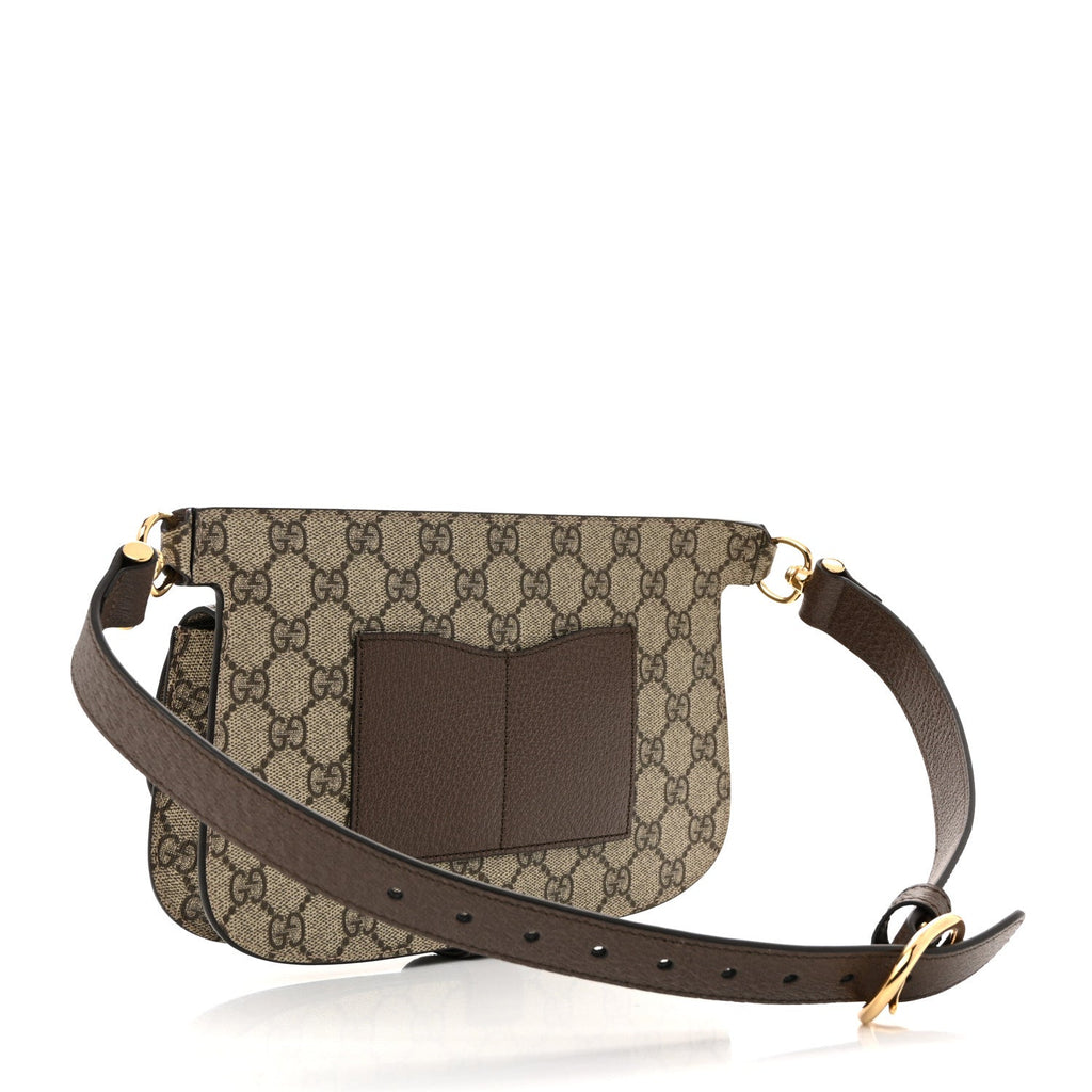 GG Supreme Monogram Textured Dollar Calfskin Blondie Belt Bag Beige Ebony New Acero