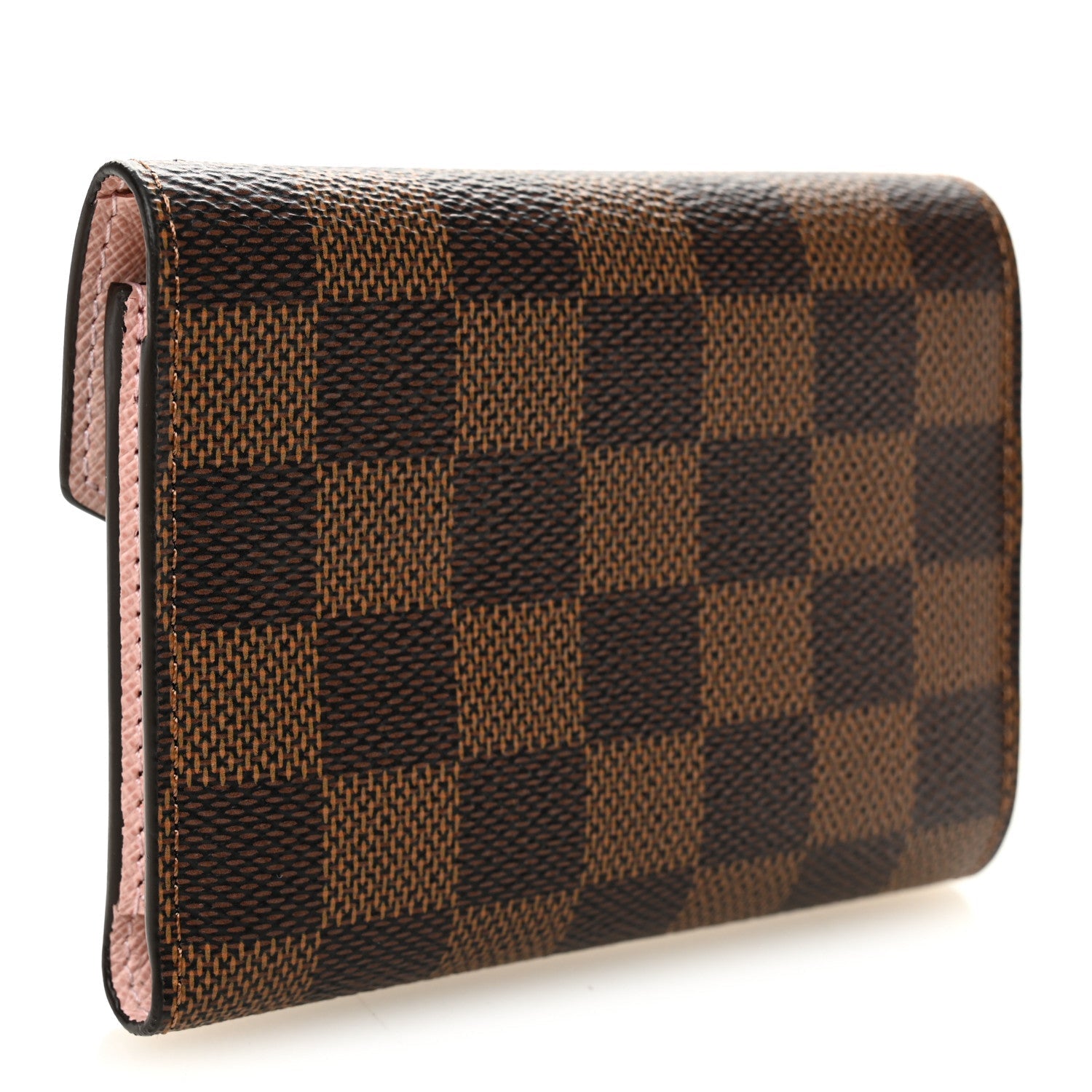 Damier Ebene Victorine Wallet Rose Ballerine
