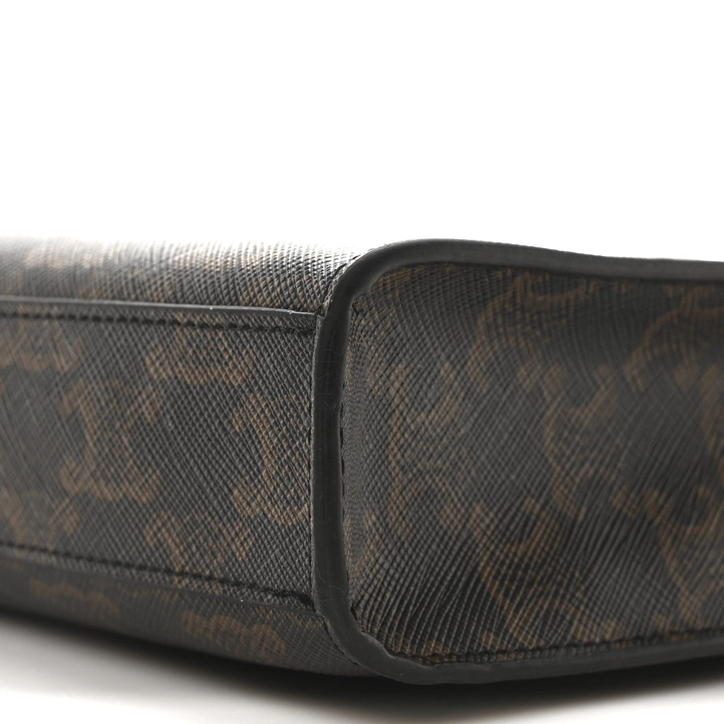 Triomphe Canvas Calfskin Mini Vertical Cabas Tan