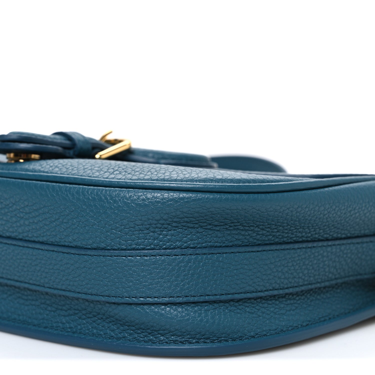 Grained Calfskin Medium Bobby Flap Steel Blue