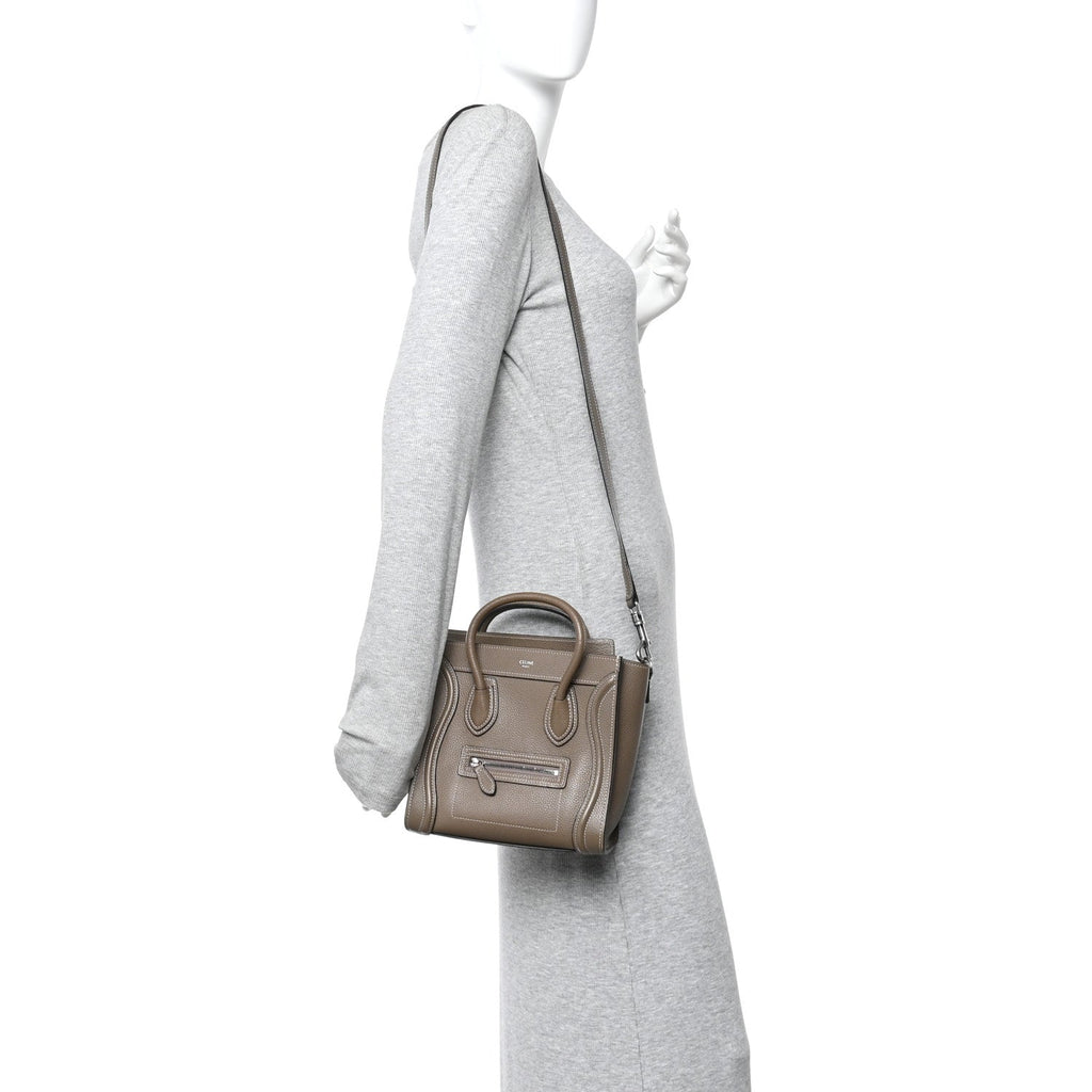 Drummed Calfskin Nano Luggage Souris