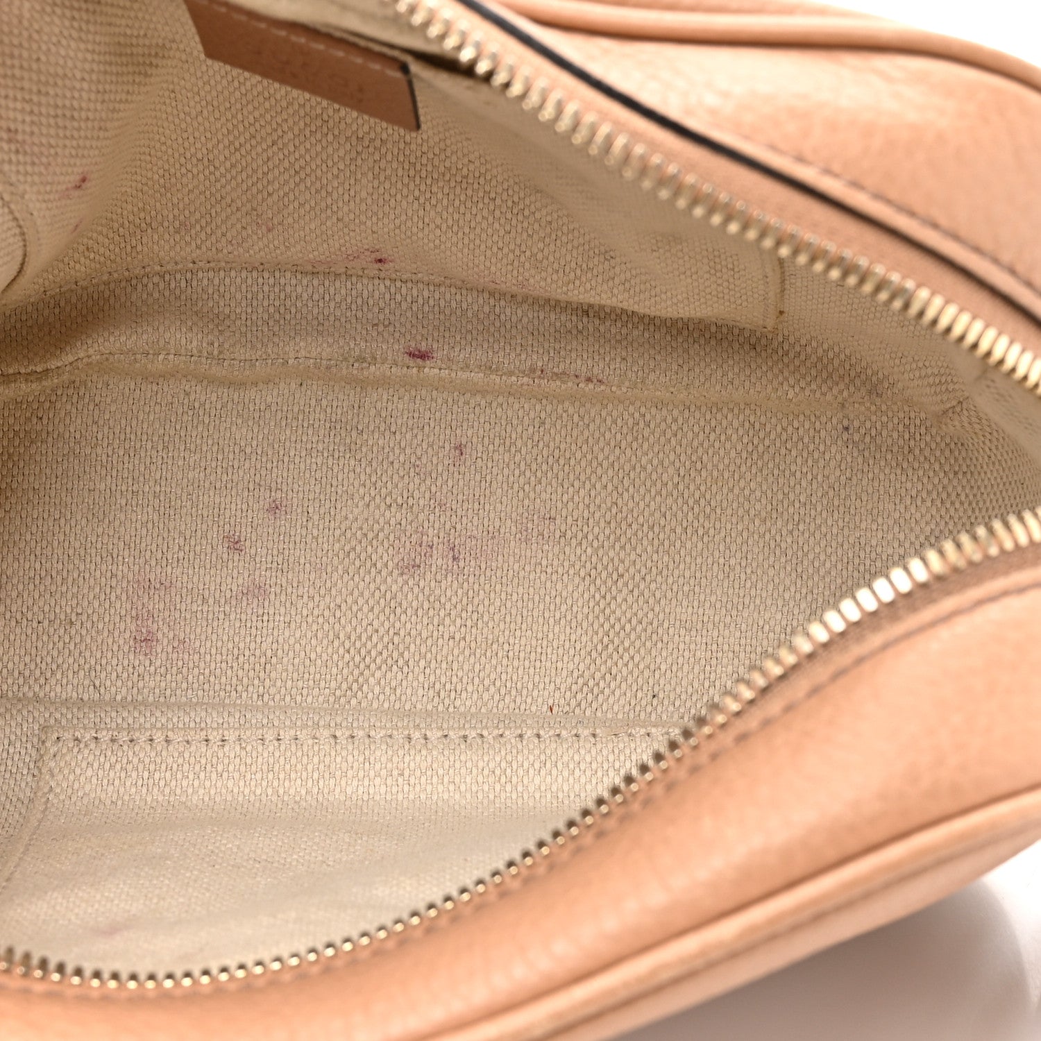 Pebbled Calfskin Small Soho Disco Bag Rose Beige