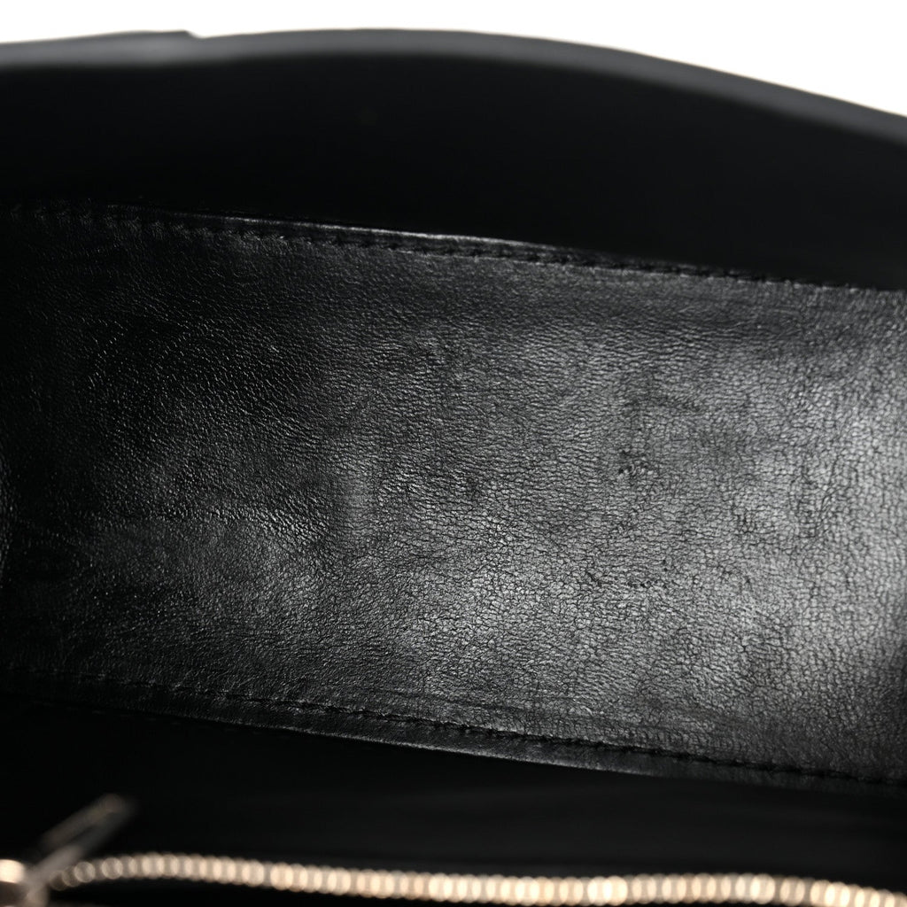 Grained Calfskin Small Hourglass Sling Shoulder Bag Black