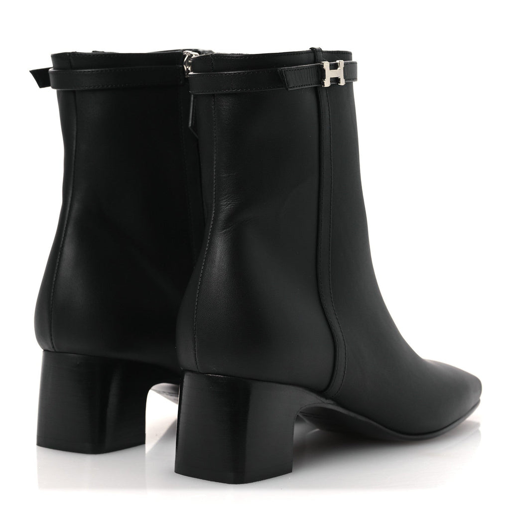 Calfskin Hommage Ankle Boots 37.5 Black