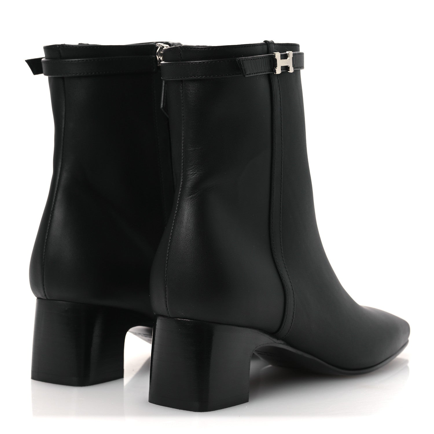 Calfskin Hommage Ankle Boots 37.5 Black