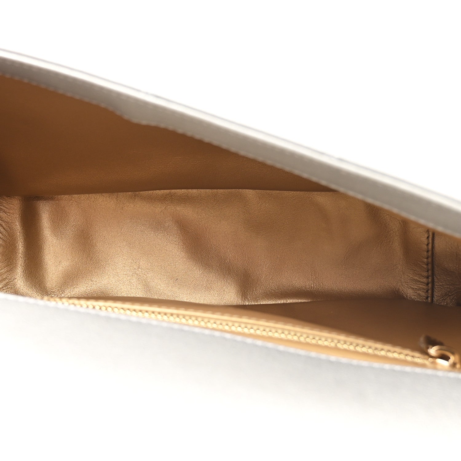 Metallic Goatskin Quilted Timeless CC Flap Silver