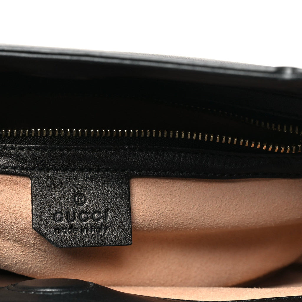 Nappa Bamboo Web Small Nymphaea Top Handle Bag Black