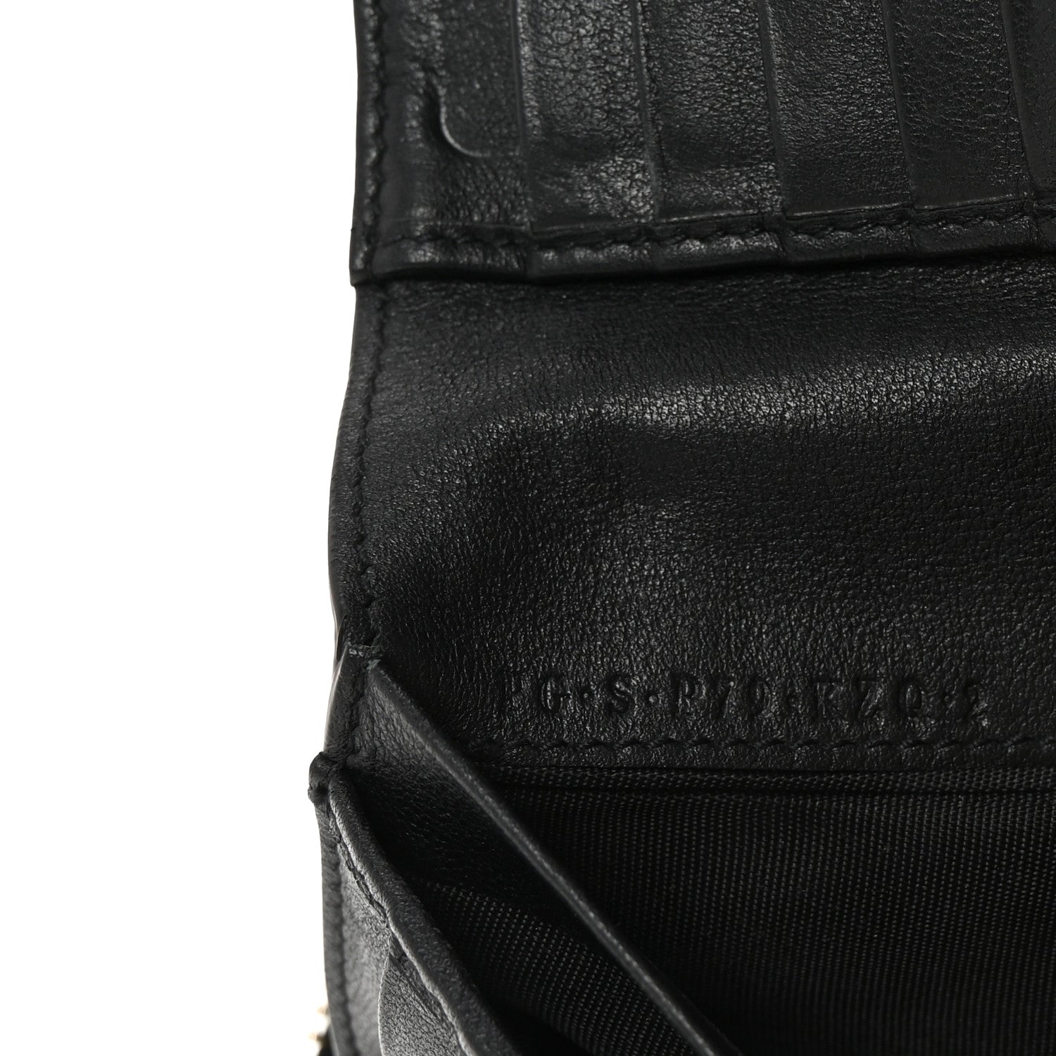 Calfskin Go Logo Zip Around Wallet Black