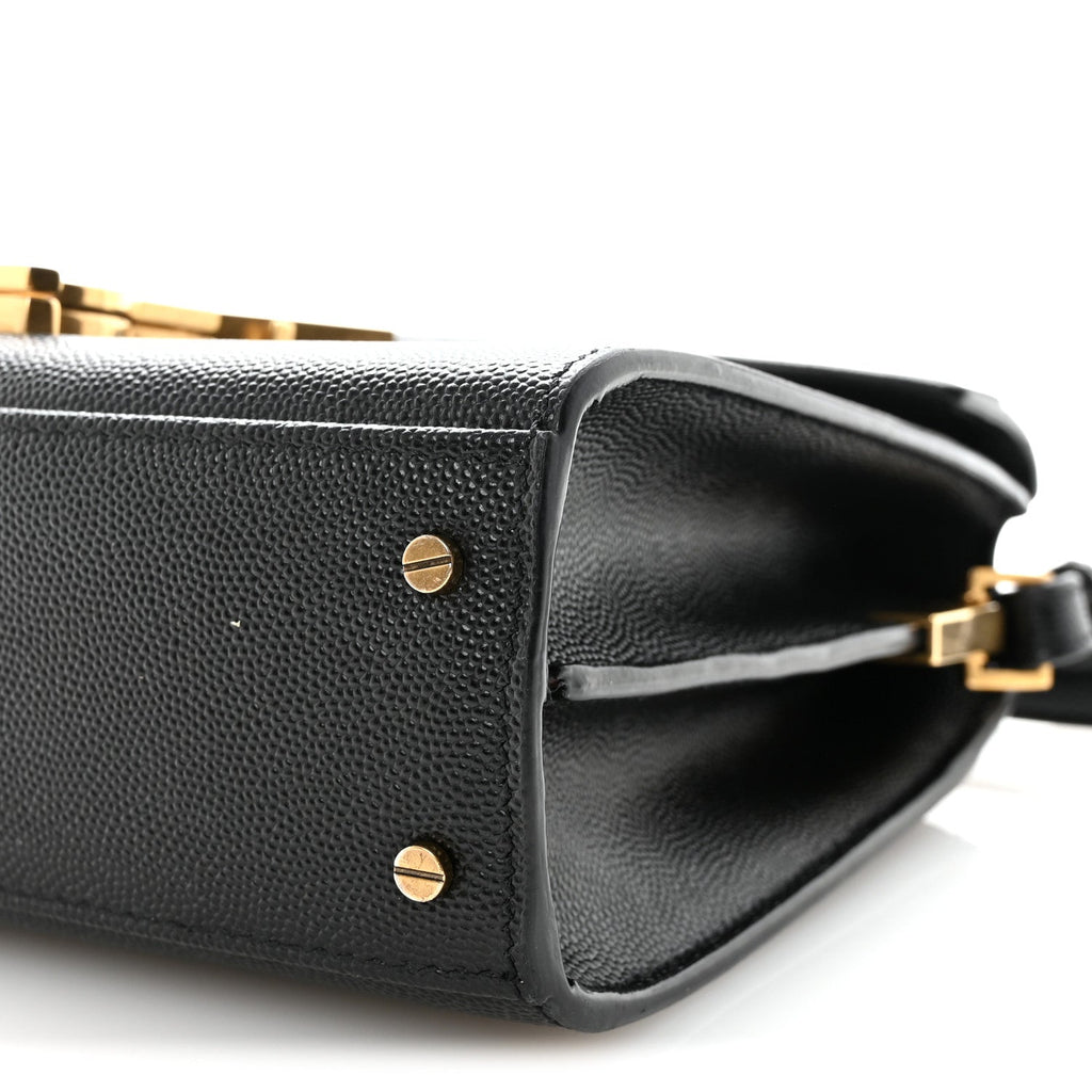 Grain De Poudre Mini Classic Monogram Cassandra Top Handle Black
